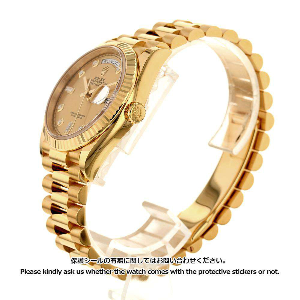 

Rolex Champagne 18K Yellow Gold Day-Date 128238 Men's Wristwatch 36 mm