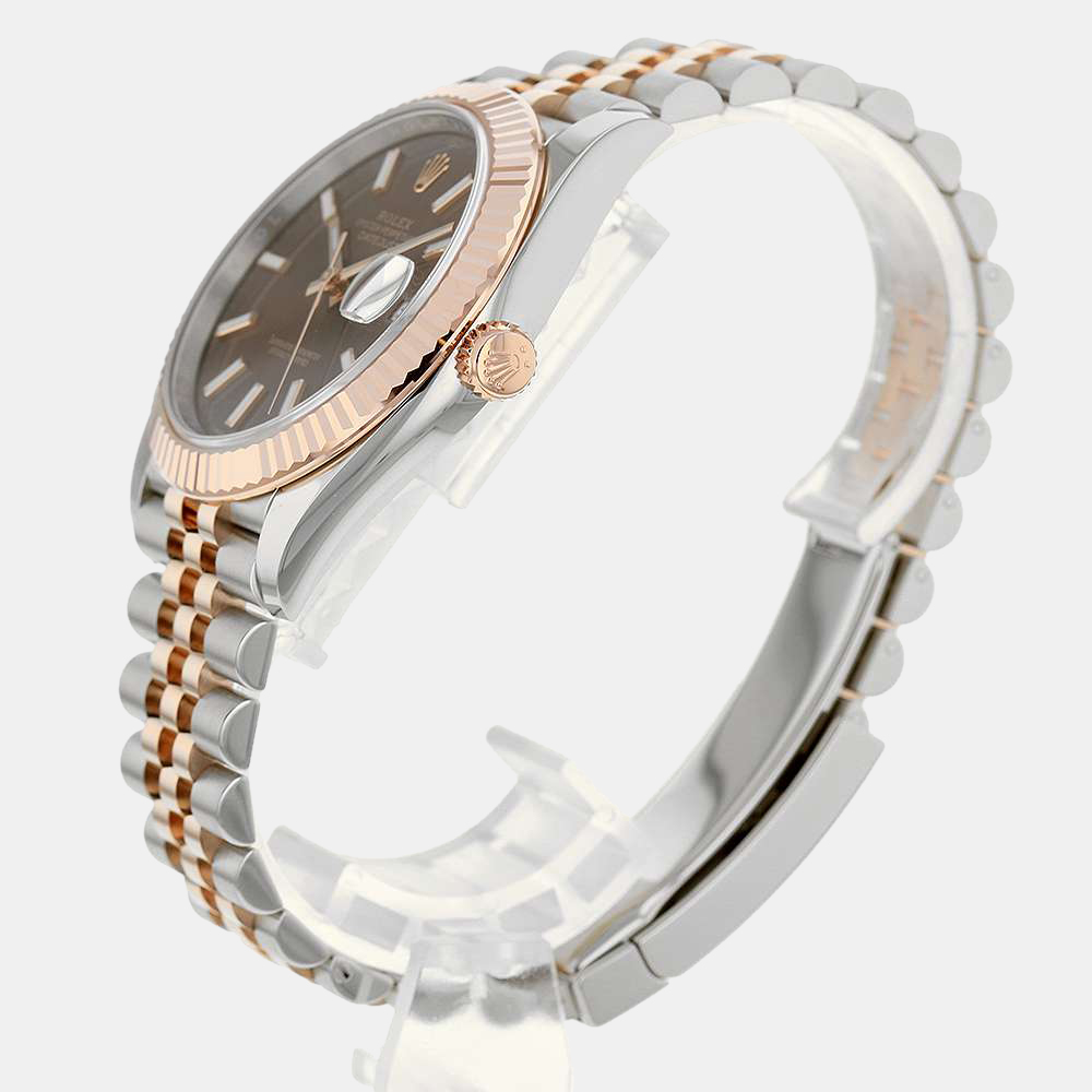 

Rolex Brown 18K Rose Gold And Stainless Steel Datejust 126331 Men's Wristwatch 41 MM