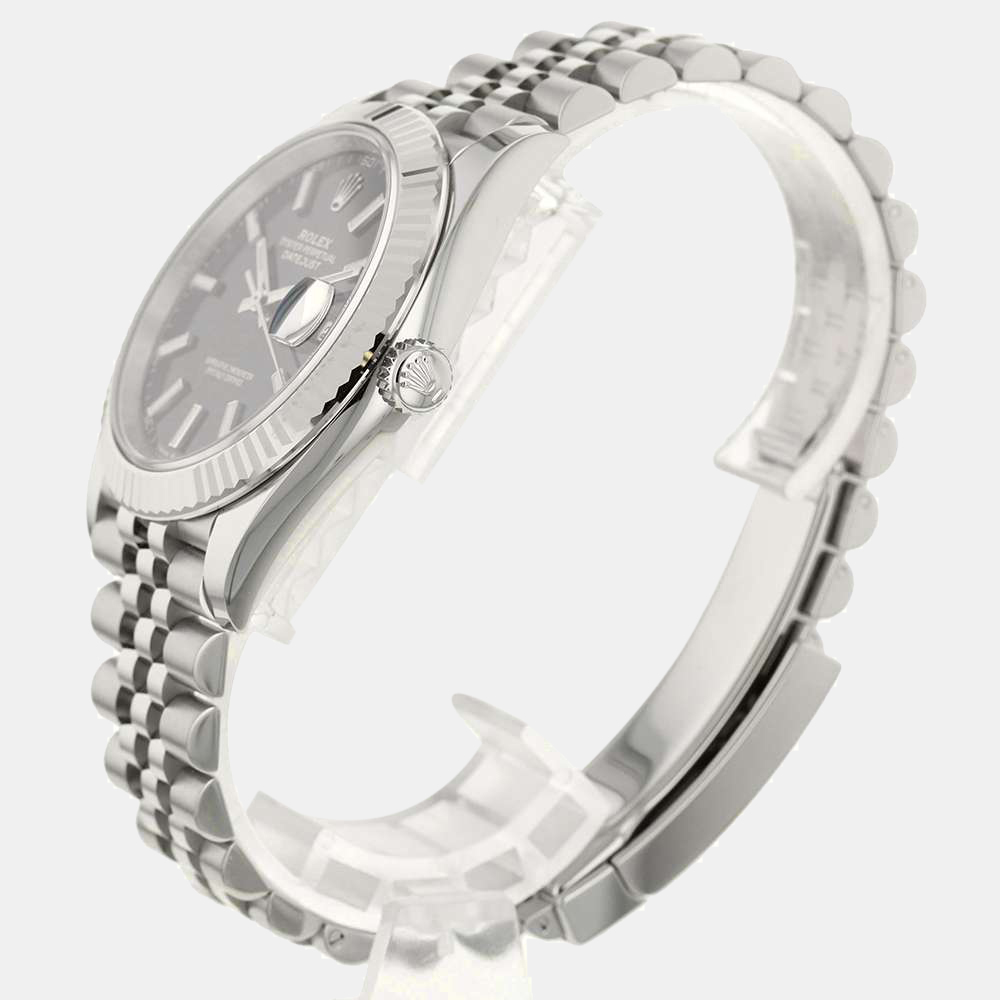 

Rolex Blue 18K White Gold And Stainless Steel Datejust 126334 Men's Wristwatch 41 MM
