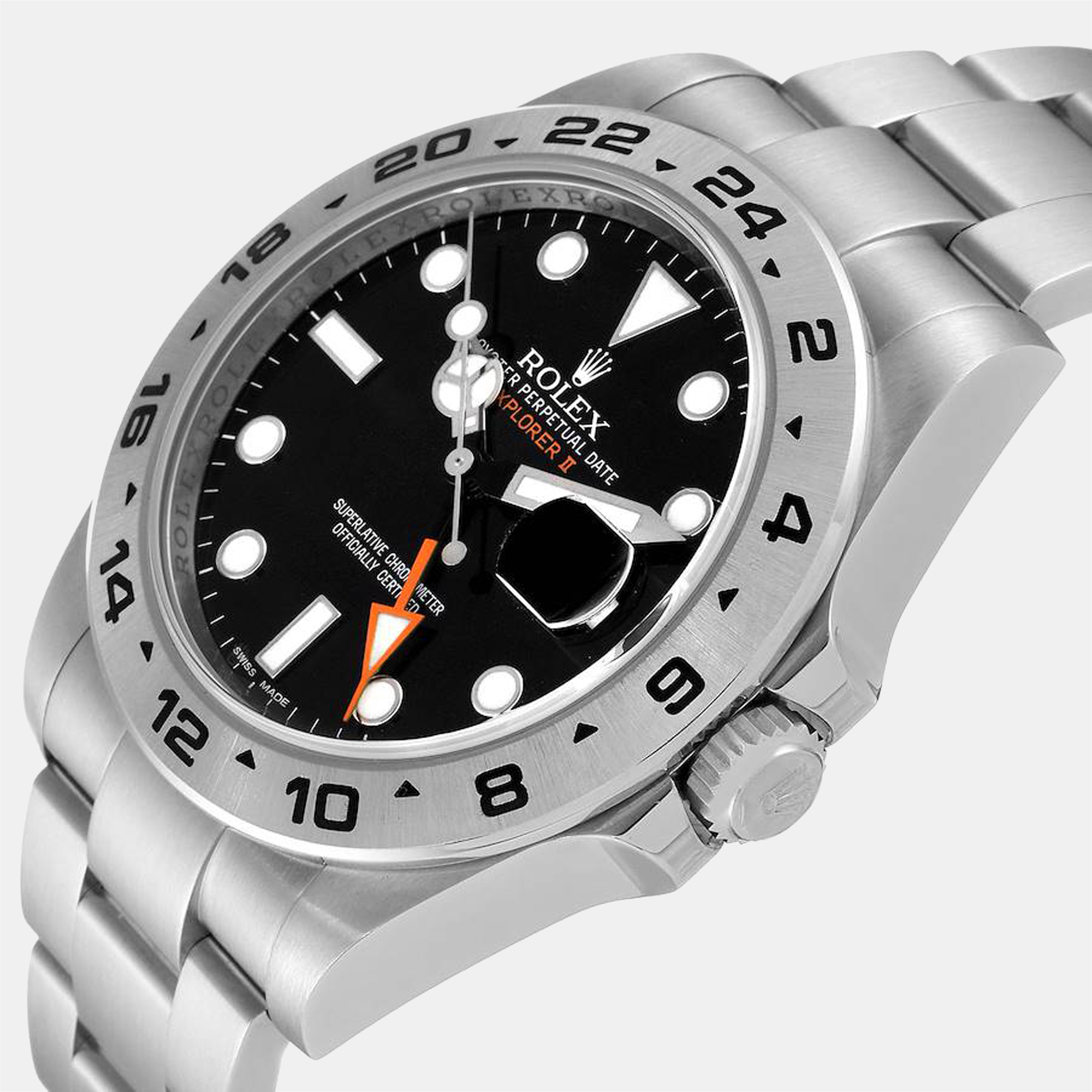 

Rolex Black Stainless Steel Explorer II 216570 Automatic Men's Wristwatch 42 mm