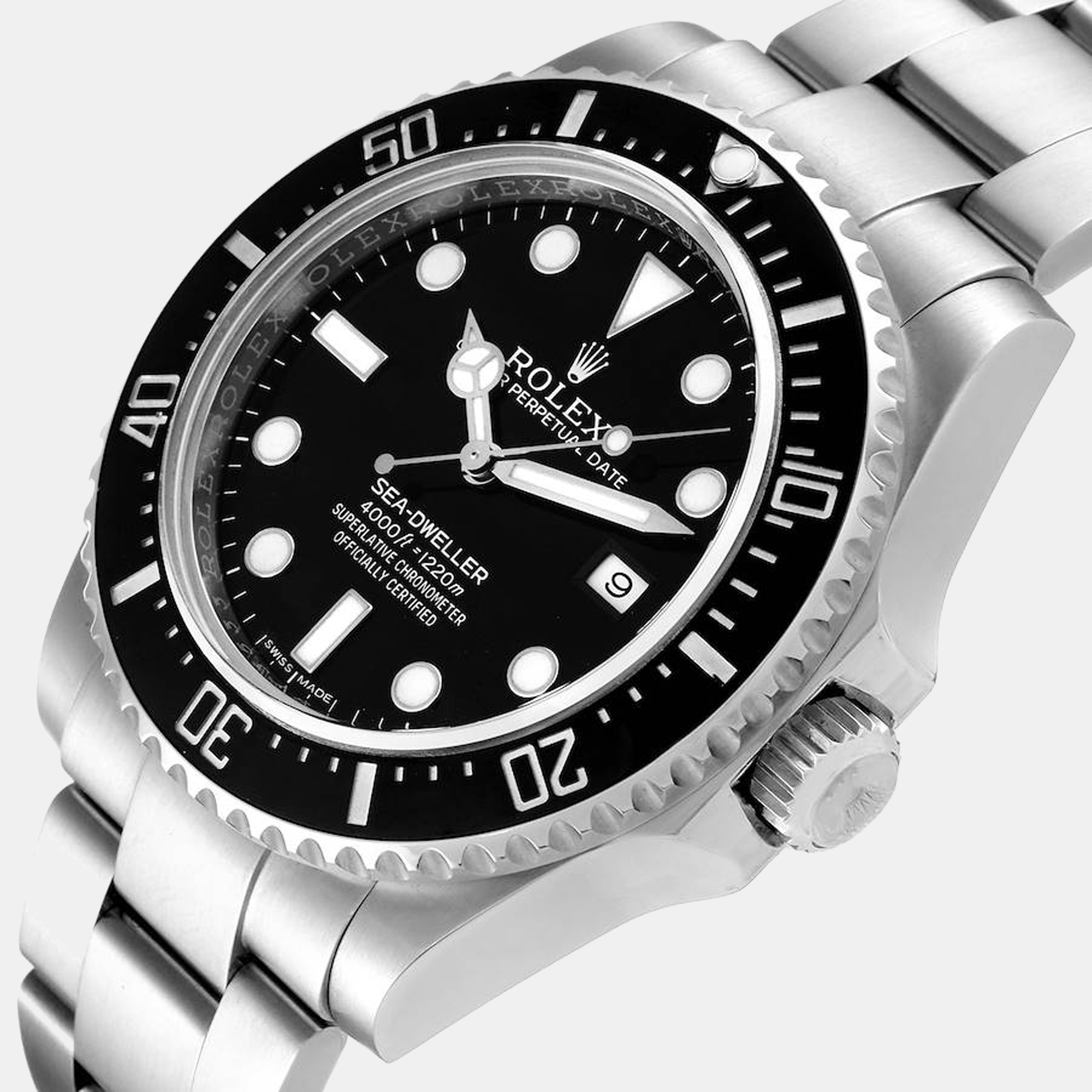 

Rolex Black Stainless Steel Sea-Dweller 4000 116600 Automatic Men's Wristwatch 40 mm