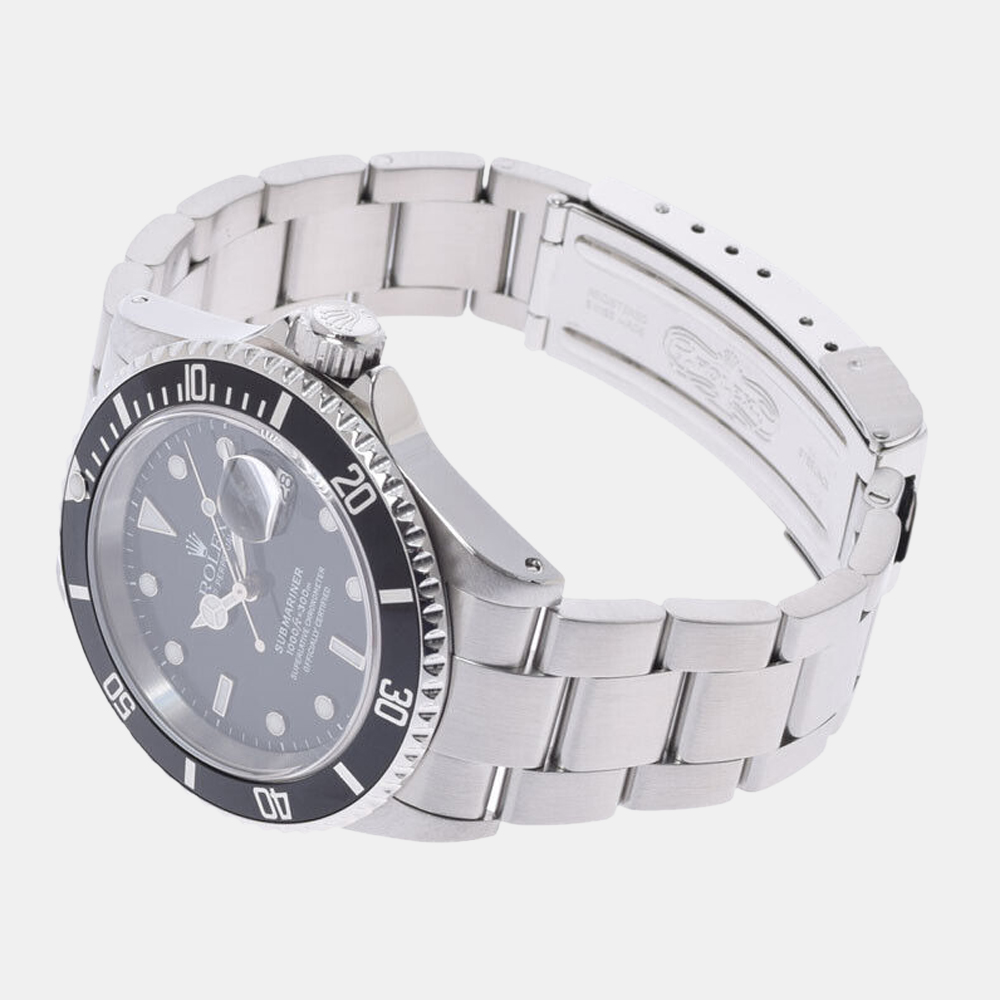 

Rolex Black Stainless Steel Submariner 16610 Men's Wristwatch 40 MM