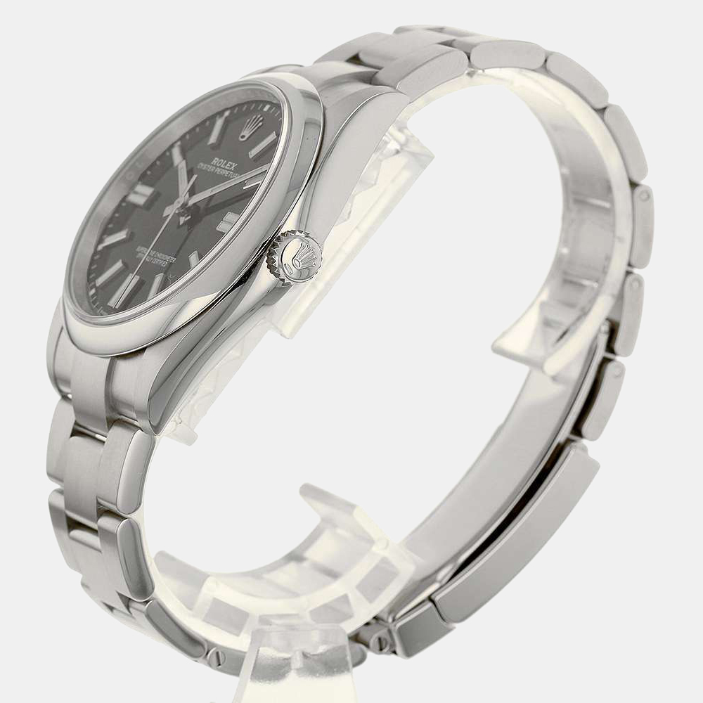 

Rolex Black Stainless Steel Oyster Perpetual 124300 Men's Wristwatch 41 mm