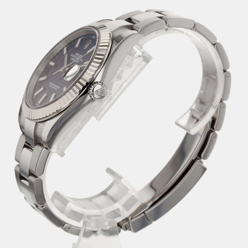 

Rolex Blue White Gold and Stainless Steel Datejust 126334 Men's Wristwatch 41 mm