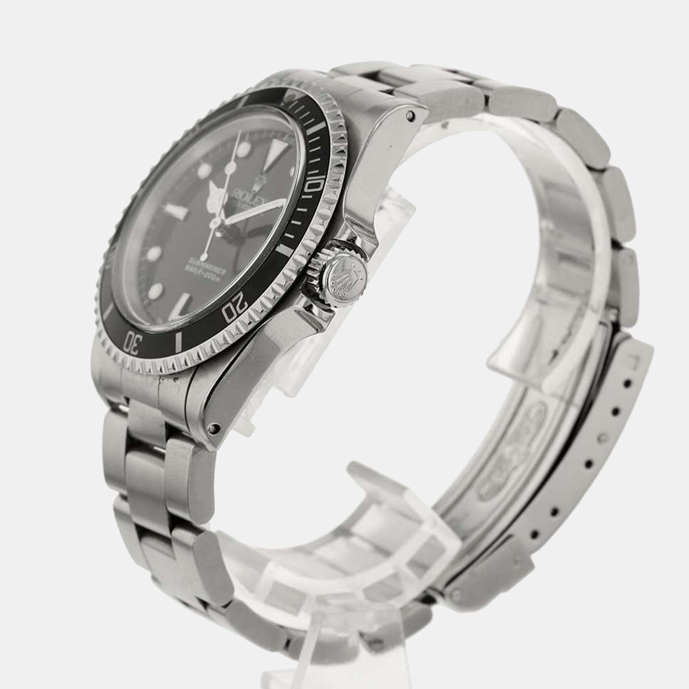 

Rolex Black Stainless Steel Submariner 5513 Men's Wristwatch 40 mm