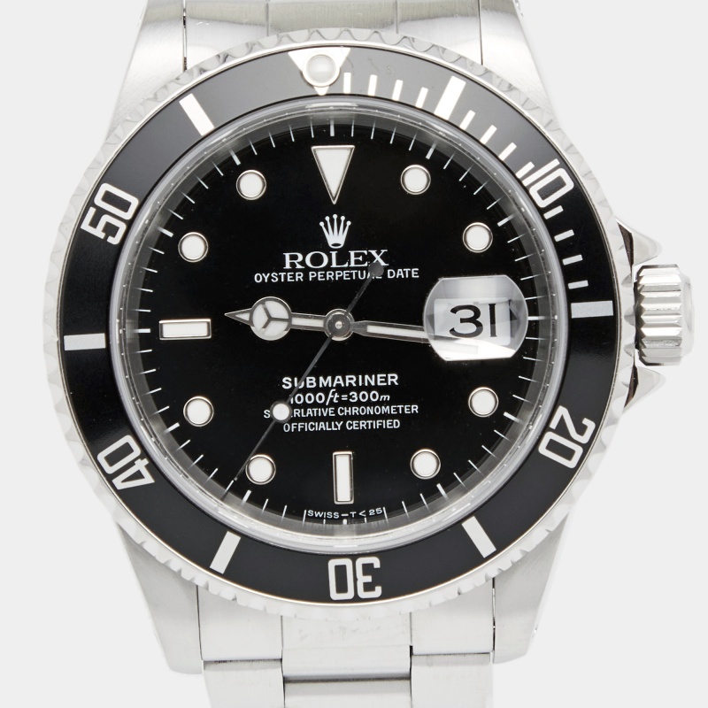 

Rolex Black Stainless Steel Submariner, Silver