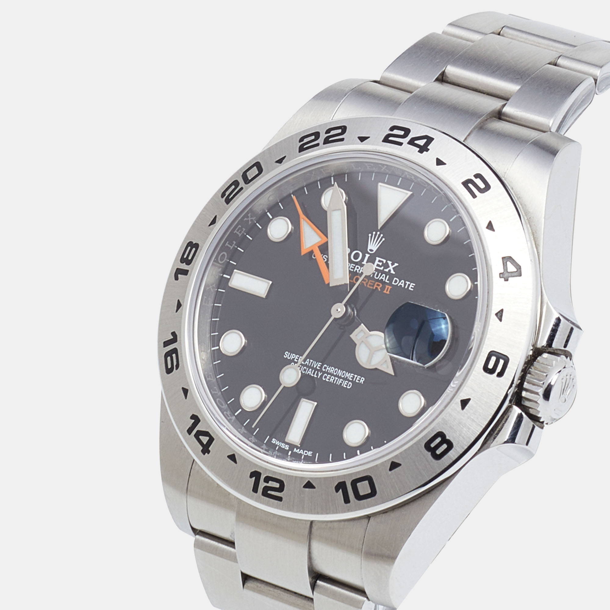 

Rolex Black Stainless Steel Explorer II