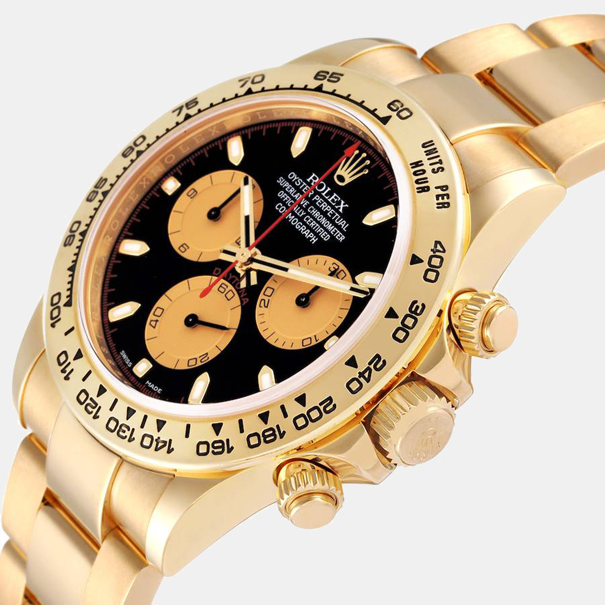 

Rolex Black 18K Yellow Gold Cosmograph Daytona 116508 Automatic Men's Wristwatch 40 mm