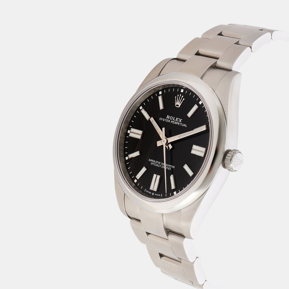 

Rolex Black Stainless Steel Oyster Perpetual 124300 Automatic Men's Wristwatch 41 mm