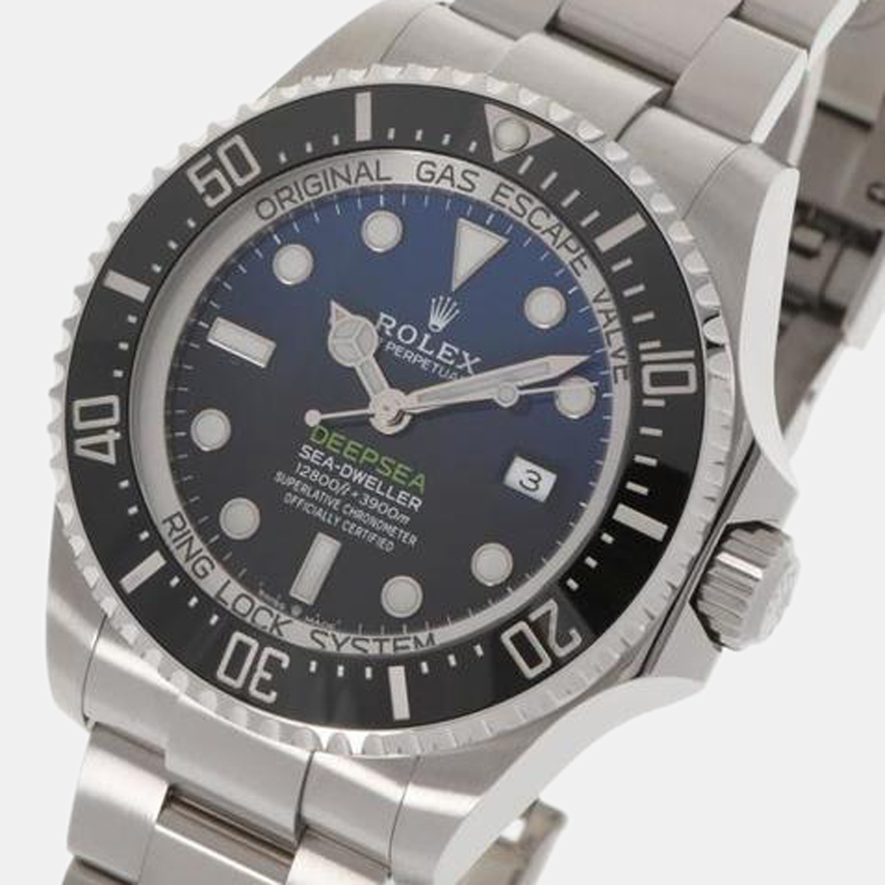 

Rolex Blue Stainless Steel Sea-Dweller Deepsea 126660 Automatic Men's Wristwatch 44 mm