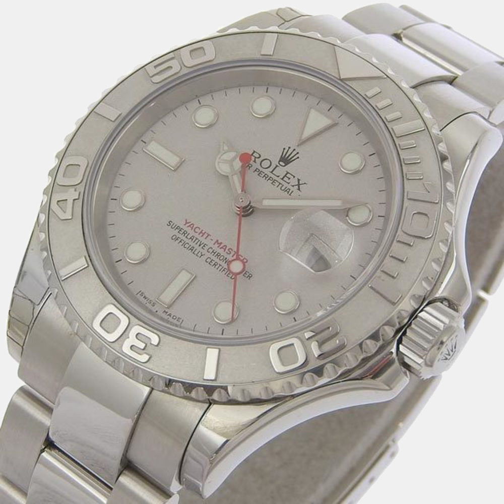 

Rolex Silver Stainless Steel Yacht-Master 16622 Automatic Men's Wristwatch 42 mm