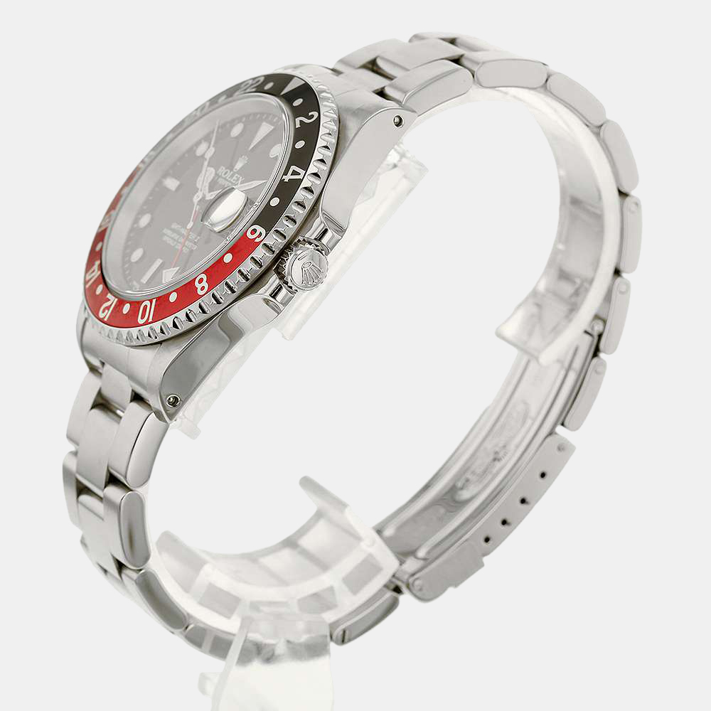 

Rolex Black Stainless Steel GMT-Master II 16710 Automatic Men's Wristwatch 40 mm