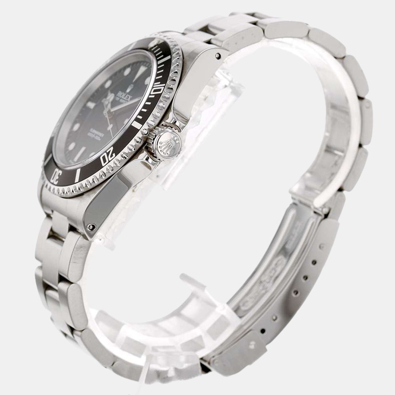 

Rolex Black Stainless Steel Submariner 14060 Automatic Men's Wristwatch 40 mm