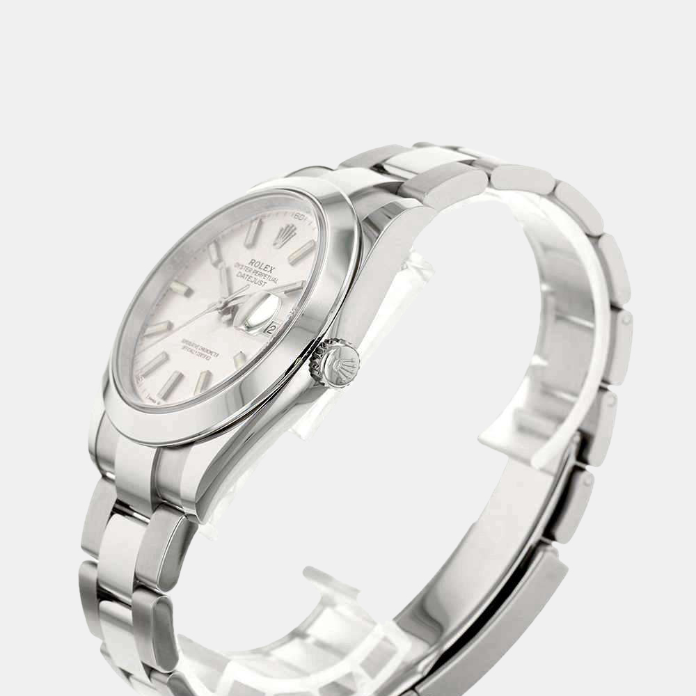 

Rolex Silver Stainless Steel Datejust 126300 Automatic Men's Wristwatch 41 mm