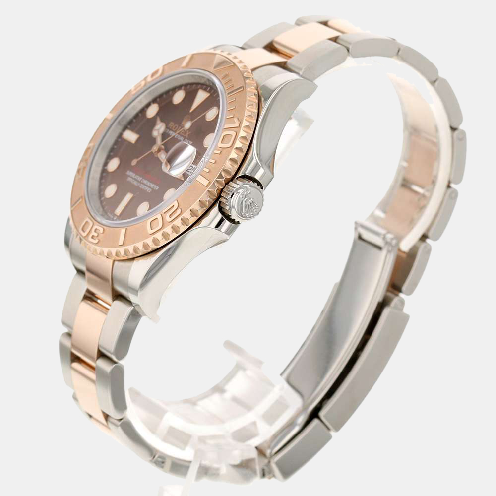 

Rolex Brown 18k Rose Gold And Stainless Steel Yacht-Master 126621 Automatic Men's Wristwatch 40 mm