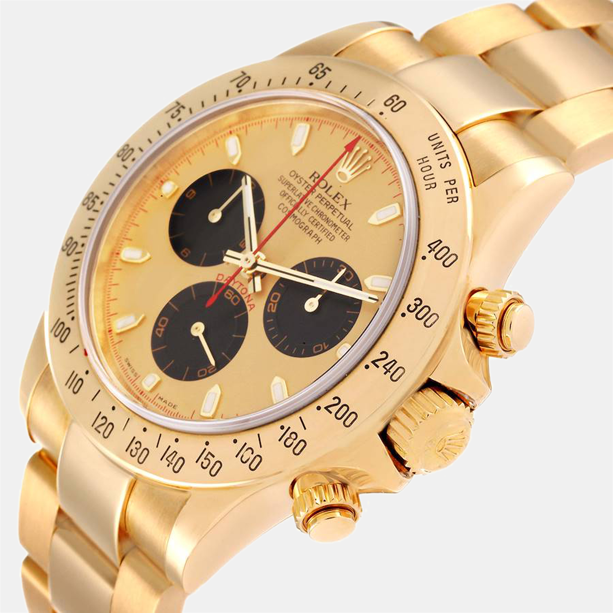 

Rolex Champagne 18K Yellow Gold Cosmograph Daytona 116528 Automatic Men's Wristwatch 40 mm