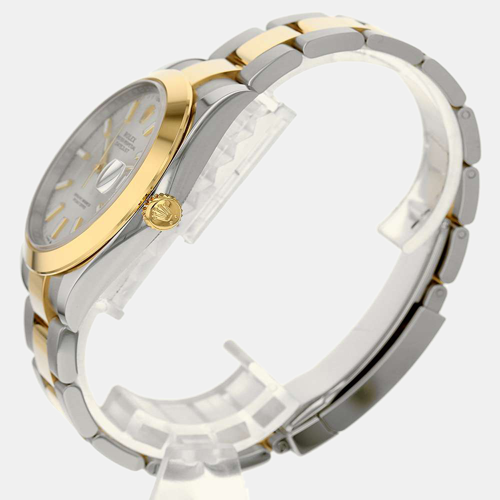

Rolex Silver 18k Yellow Gold And Stainless Steel Datejust 126303 Automatic Men's Wristwatch 41 mm
