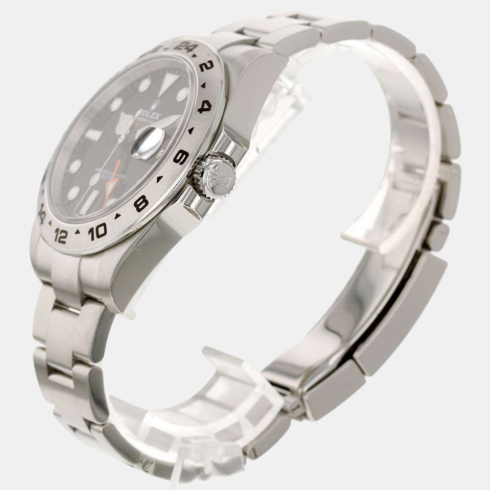 

Rolex Black Stainless Steel Explorer II 216570 Automatic Men's Wristwatch 42 mm