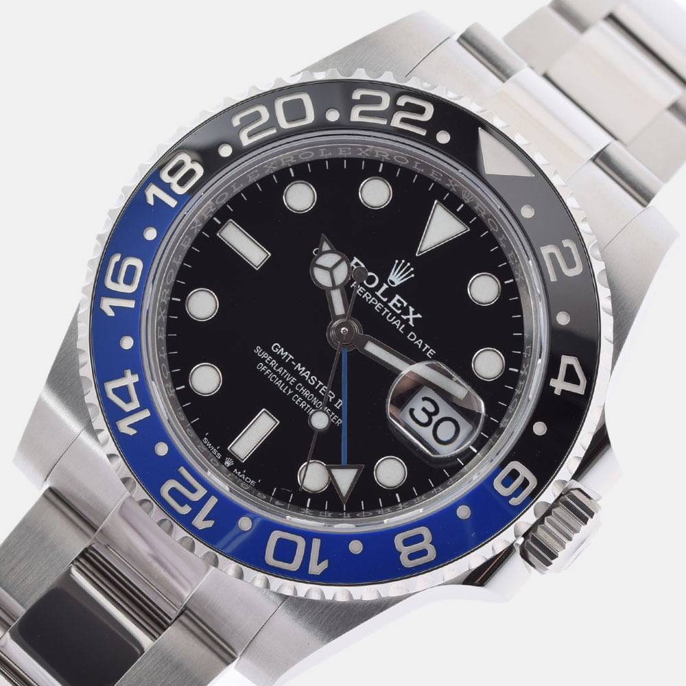 

Rolex Black Stainless Steel GMT-Master II 126710 Automatic Men's Wristwatch 40 mm