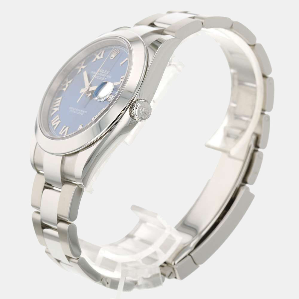 

Rolex Blue Stainless Steel Datejust 126300 Automatic Men's Wristwatch 41 mm