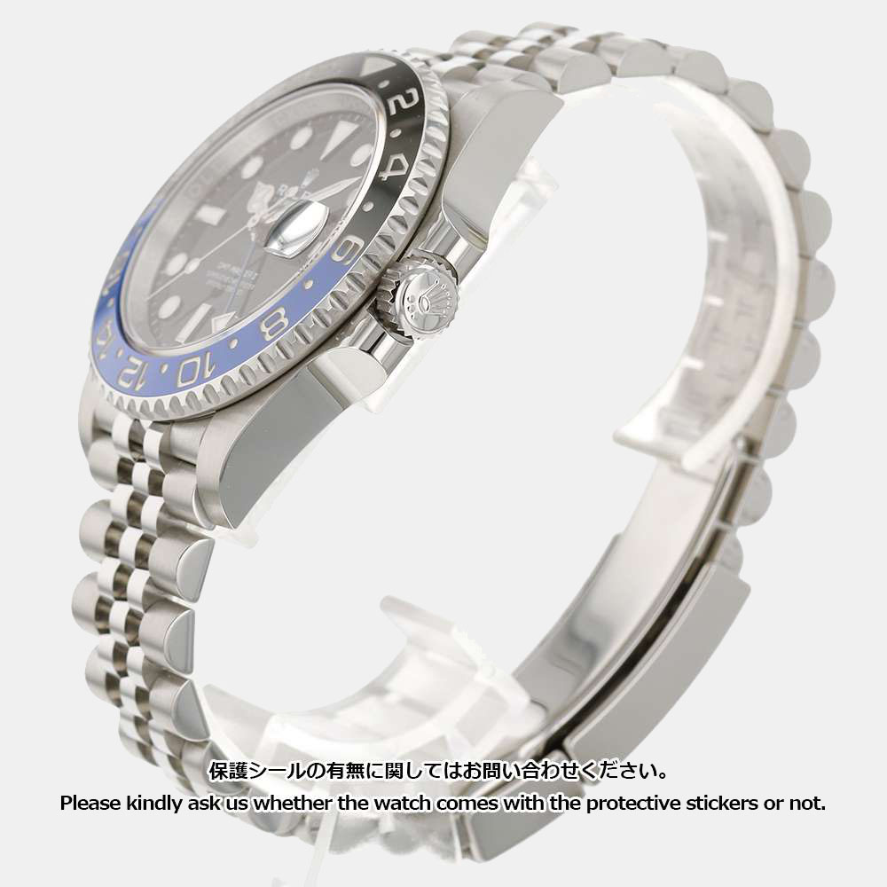 

Rolex Black Stainless Steel GMT-Master II 126710 Automatic Men's Wristwatch 40 mm