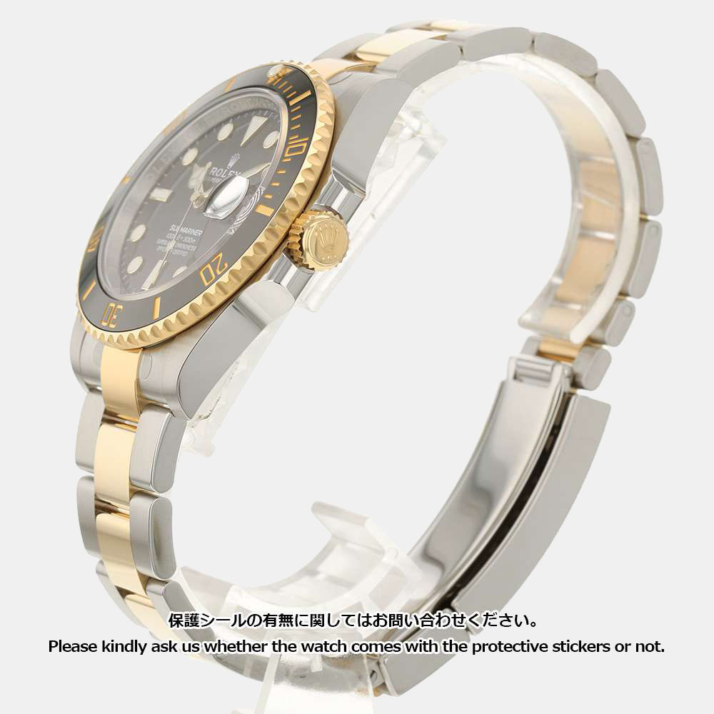 

Rolex Black 18k Yellow Gold And Stainless Steel Submariner 126613 Automatic Men's Wristwatch 41 mm