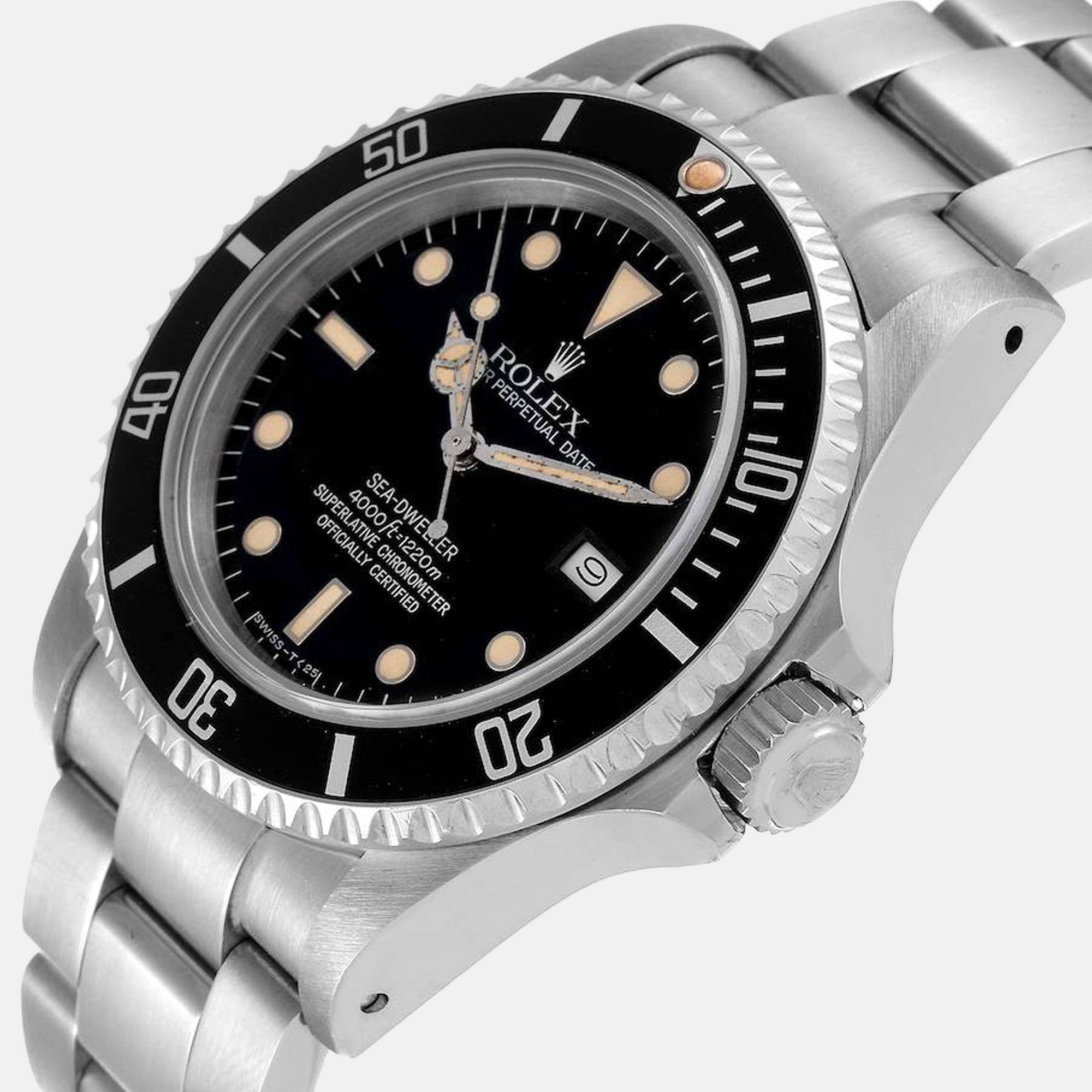 

Rolex Black Stainless Steel Sea-Dweller Vintage 16660 Men's Wristwatch 40 mm