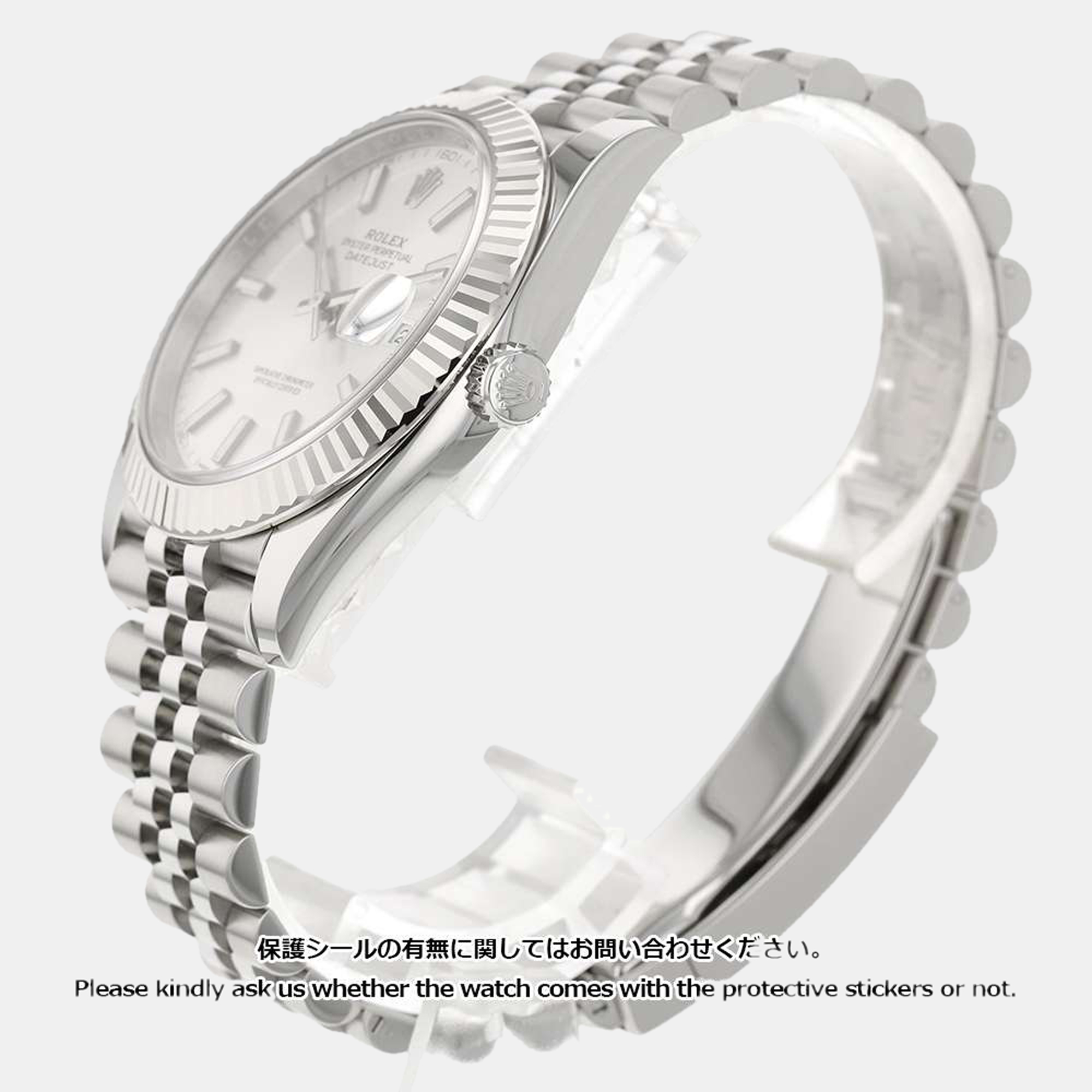 

Rolex Silver 18k White Gold And Stainless Steel Datejust 126334 Automatic Men's Wristwatch 41 mm