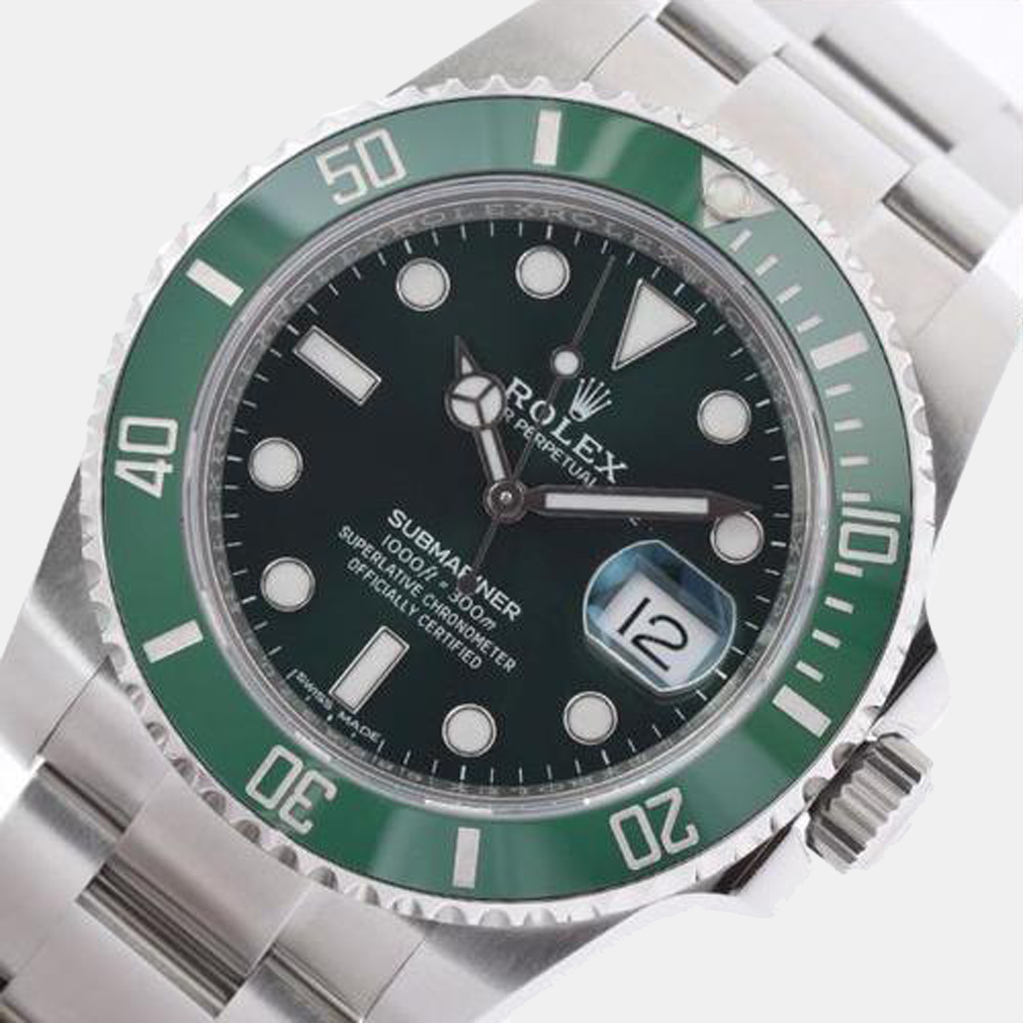 

Rolex Green Stainless Steel Submariner 116610 Automatic Men's Wristwatch 40 mm