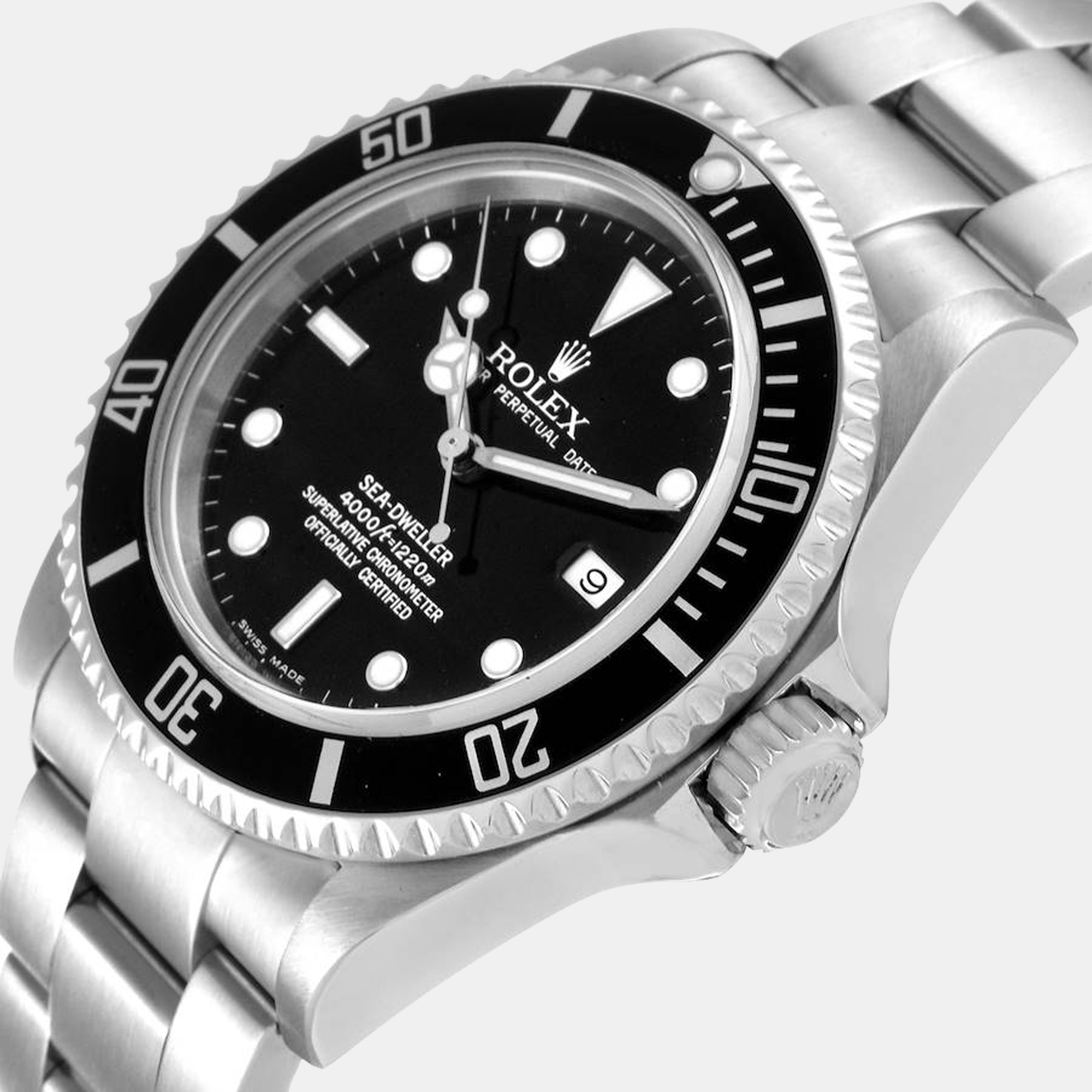 

Rolex Black Stainless Steel Sea-Dweller 4000 16600 Men's Wristwatch 40 mm