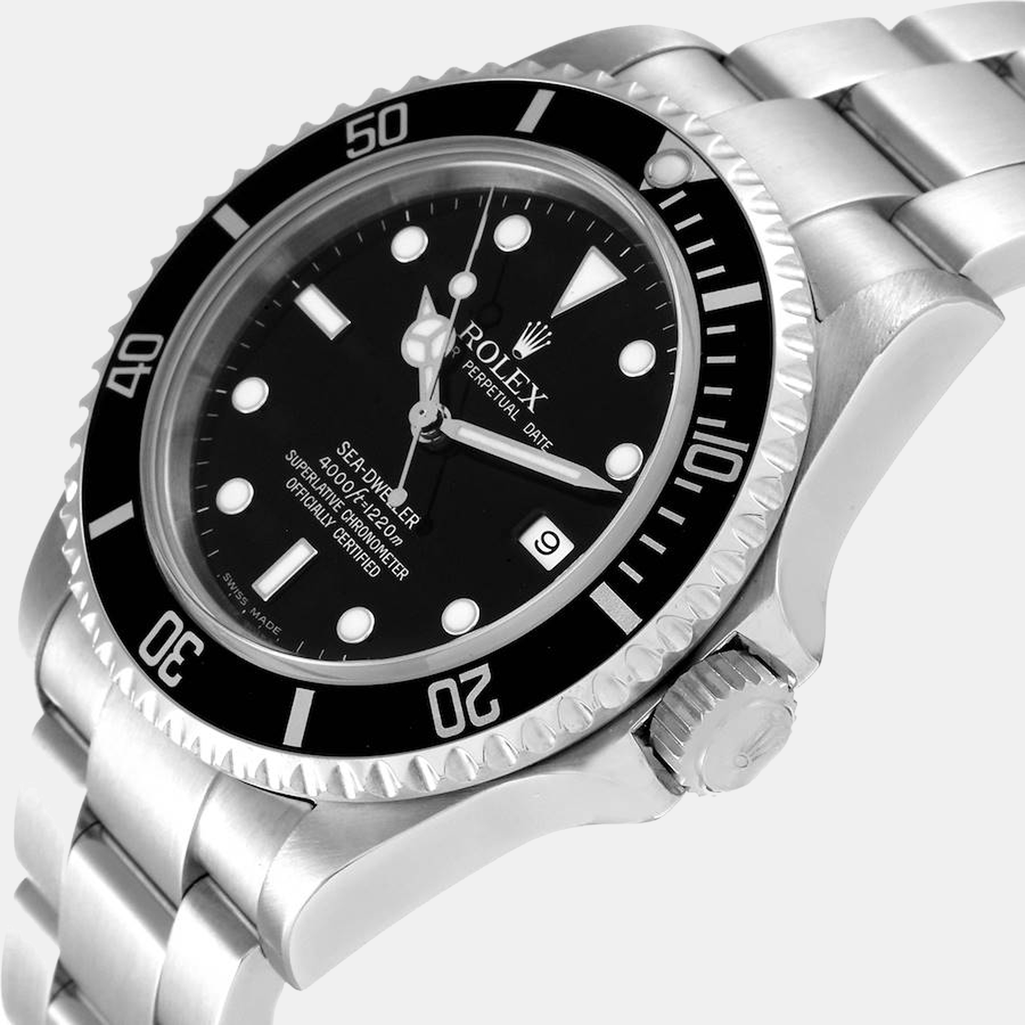 

Rolex Black Stainless Steel Sea-Dweller 4000 16600 Men's Wristwatch 40 mm