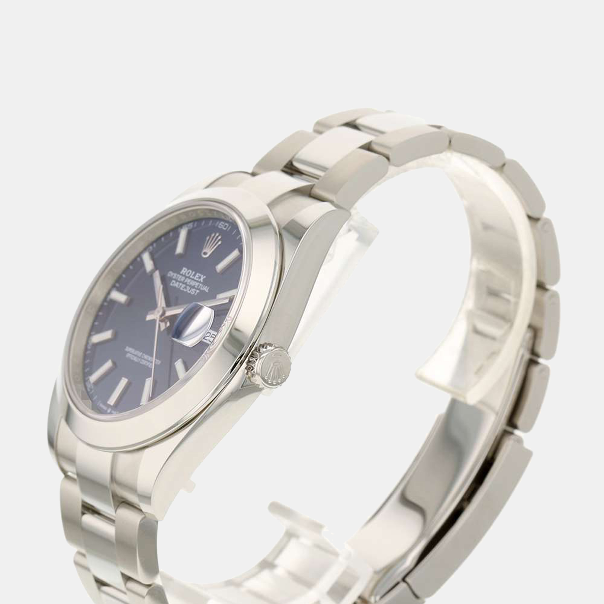 

Rolex Blue Stainless Steel Datejust 126300 Automatic Men's Wristwatch 41 mm