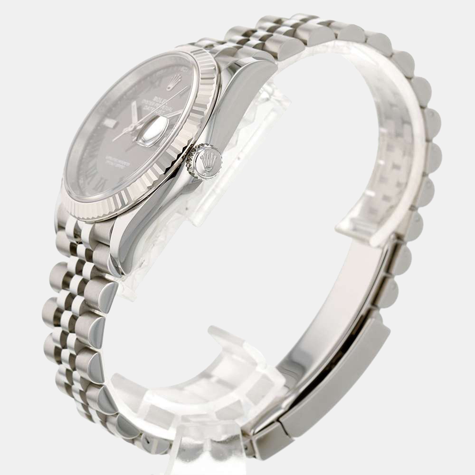 

Rolex Grey 18k White Gold And Stainless Steel Datejust 126234 Automatic Men's Wristwatch 36 mm