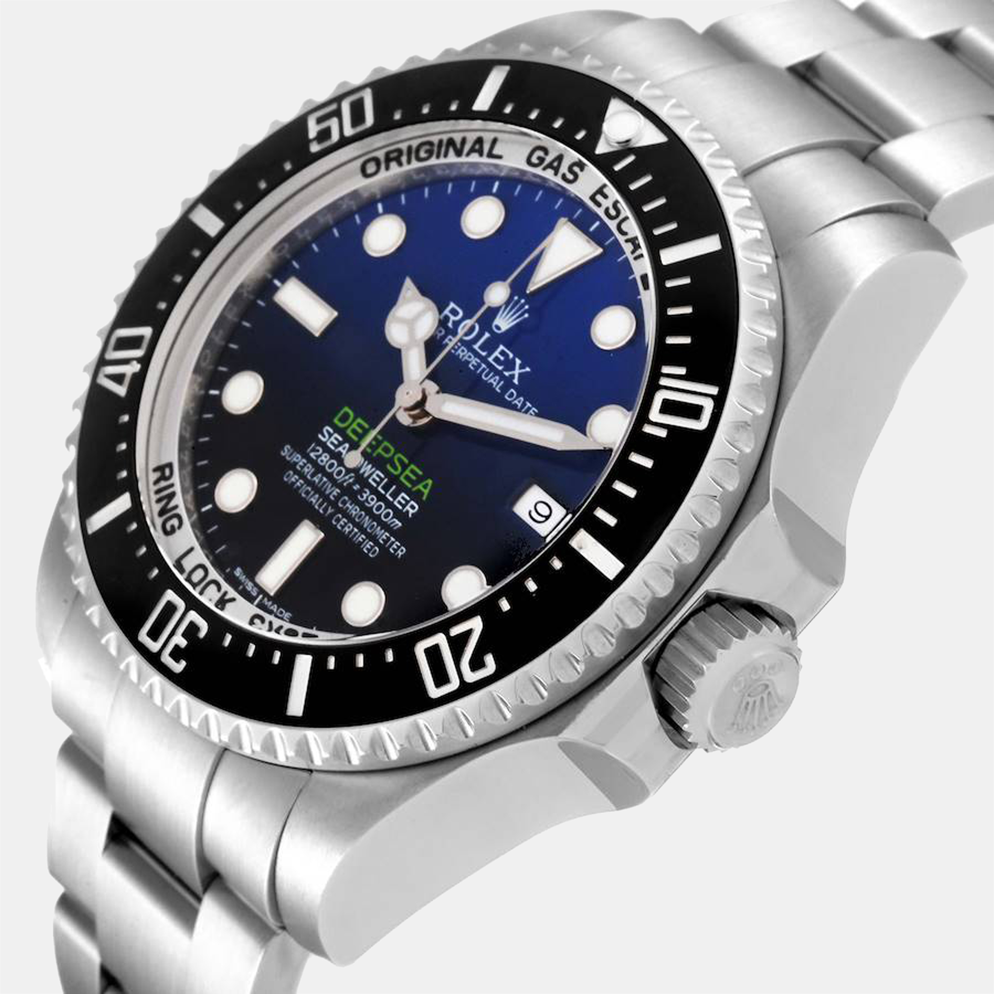 

Rolex Blue Stainless Steel Sea-Dweller Deepsea 116660 Automatic Men's Wristwatch 44 mm