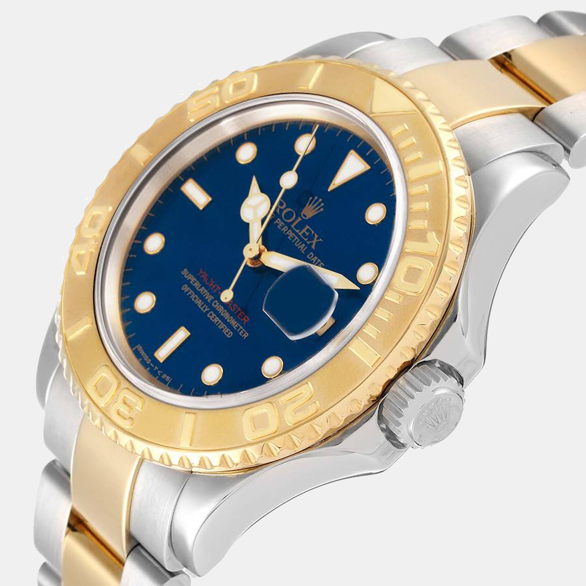 

Rolex Blue 18K Yellow Gold And Stainless Steel Yacht-Master 16623 Men's Wristwatch 40 mm