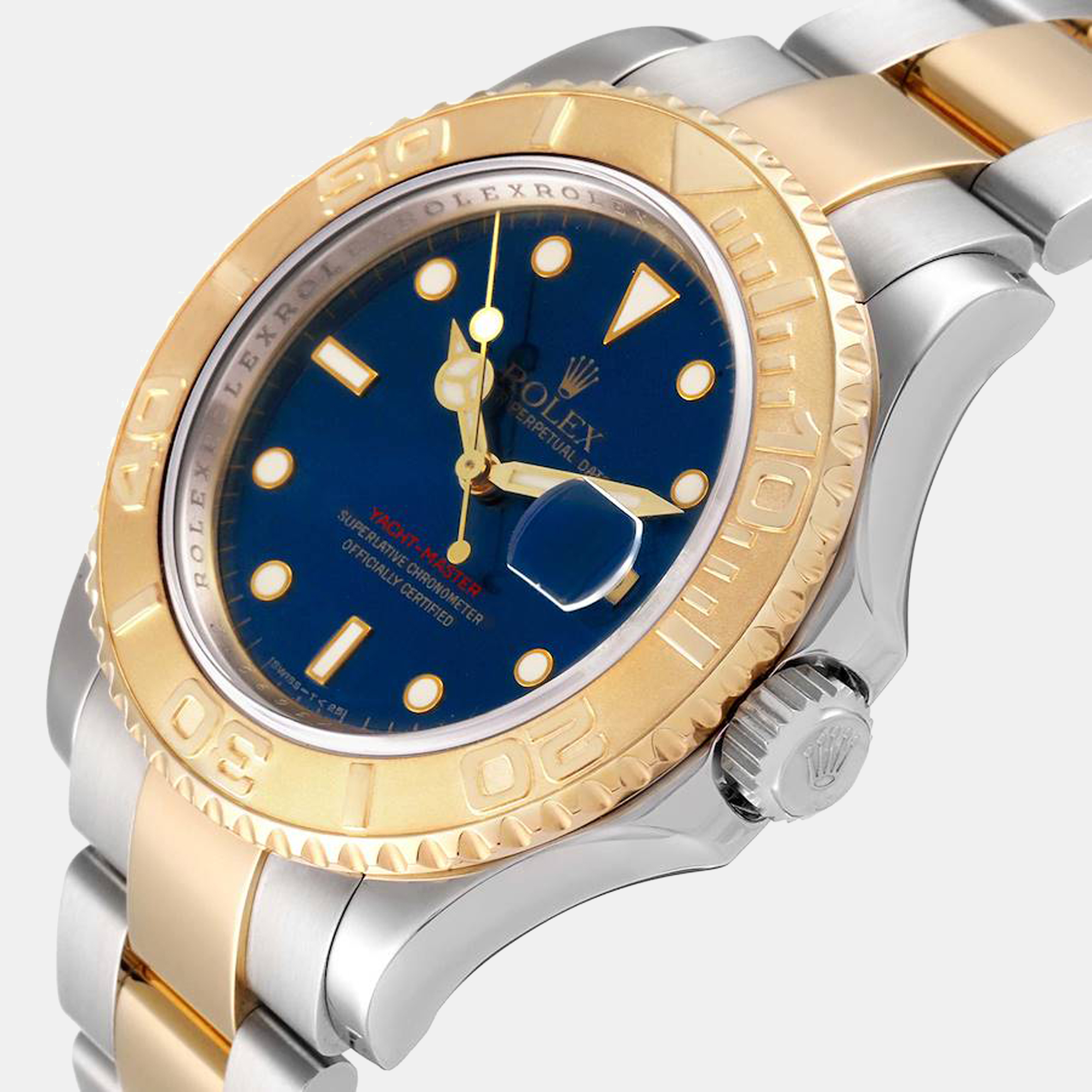 

Rolex Blue 18K Yellow Gold And Stainless Steel Yacht-Master 16623 Men's Wristwatch 40 mm