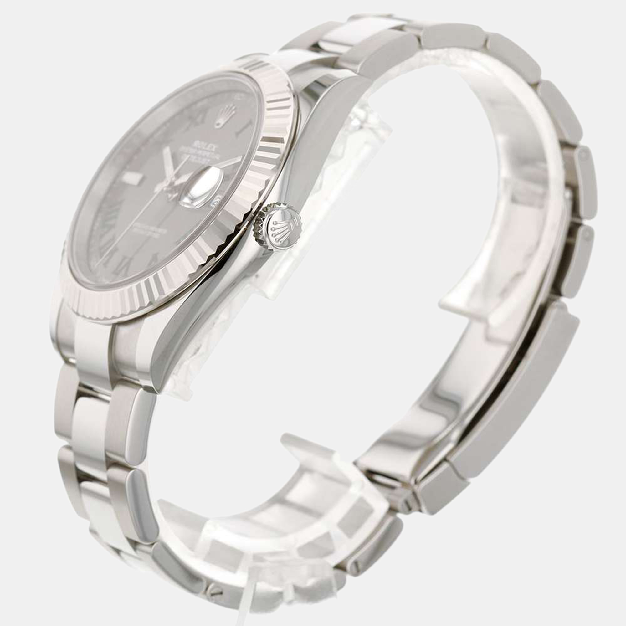 

Rolex Grey 18k White Gold And Stainless Steel Datejust 126334 Automatic Men's Wristwatch 41 mm