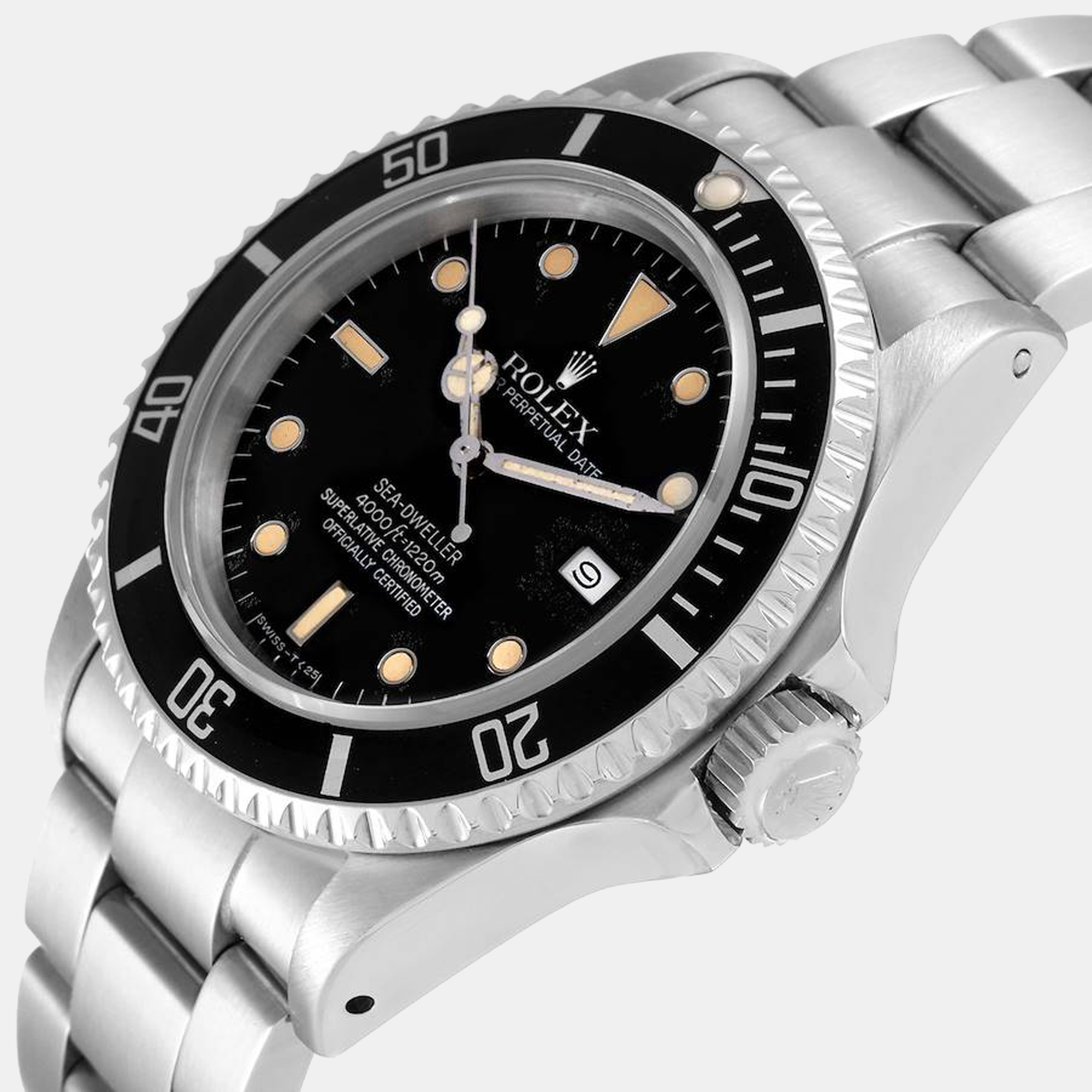 

Rolex Black Stainless Steel Sea-Dweller 16660 Men's Wristwatch 40 mm