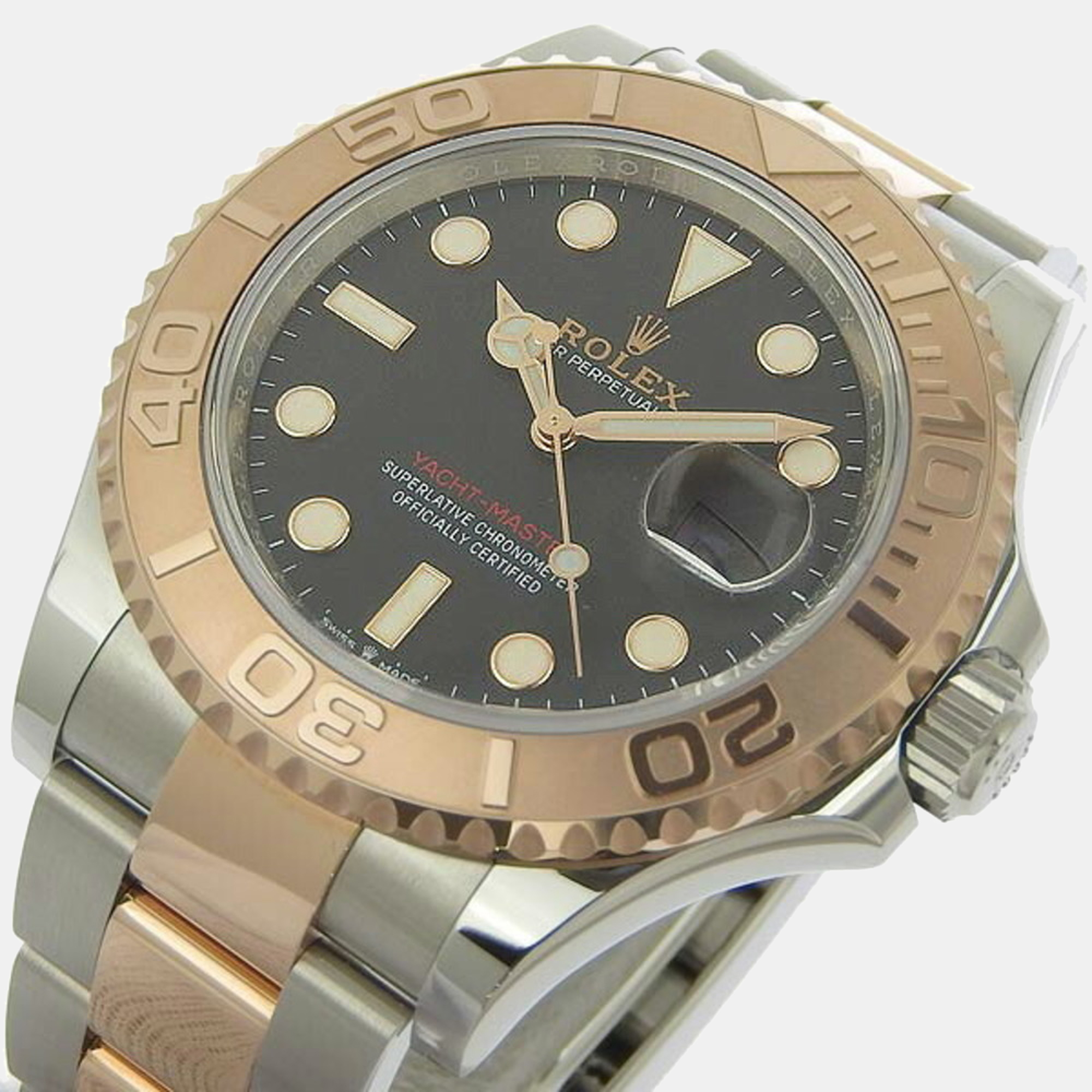 

Rolex Black 18k Rose Gold And Stainless Steel Yacht-Master 126621 Automatic Men's Wristwatch 42 mm