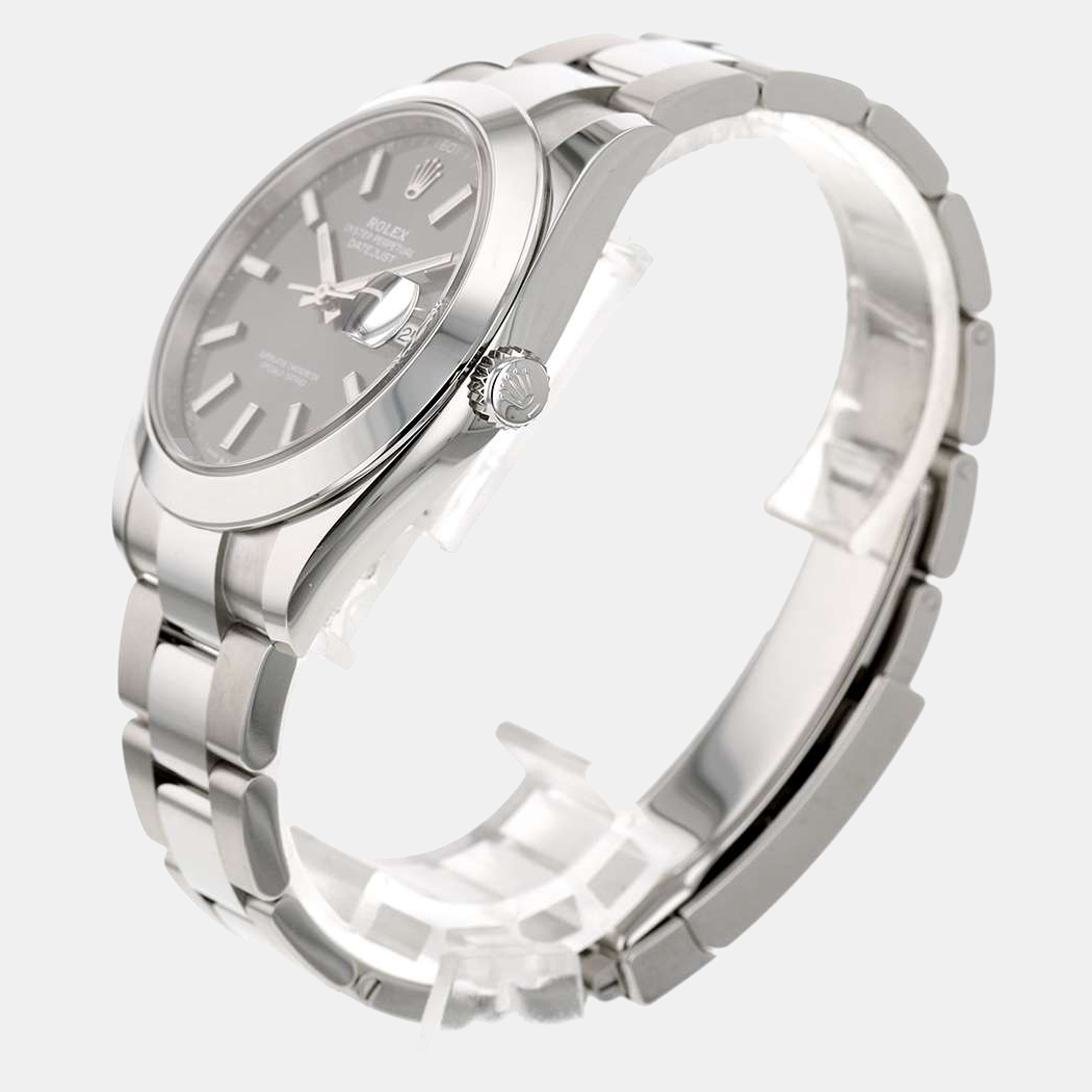 

Rolex Grey Stainless Steel Datejust 126300 Automatic Men's Wristwatch 41 mm