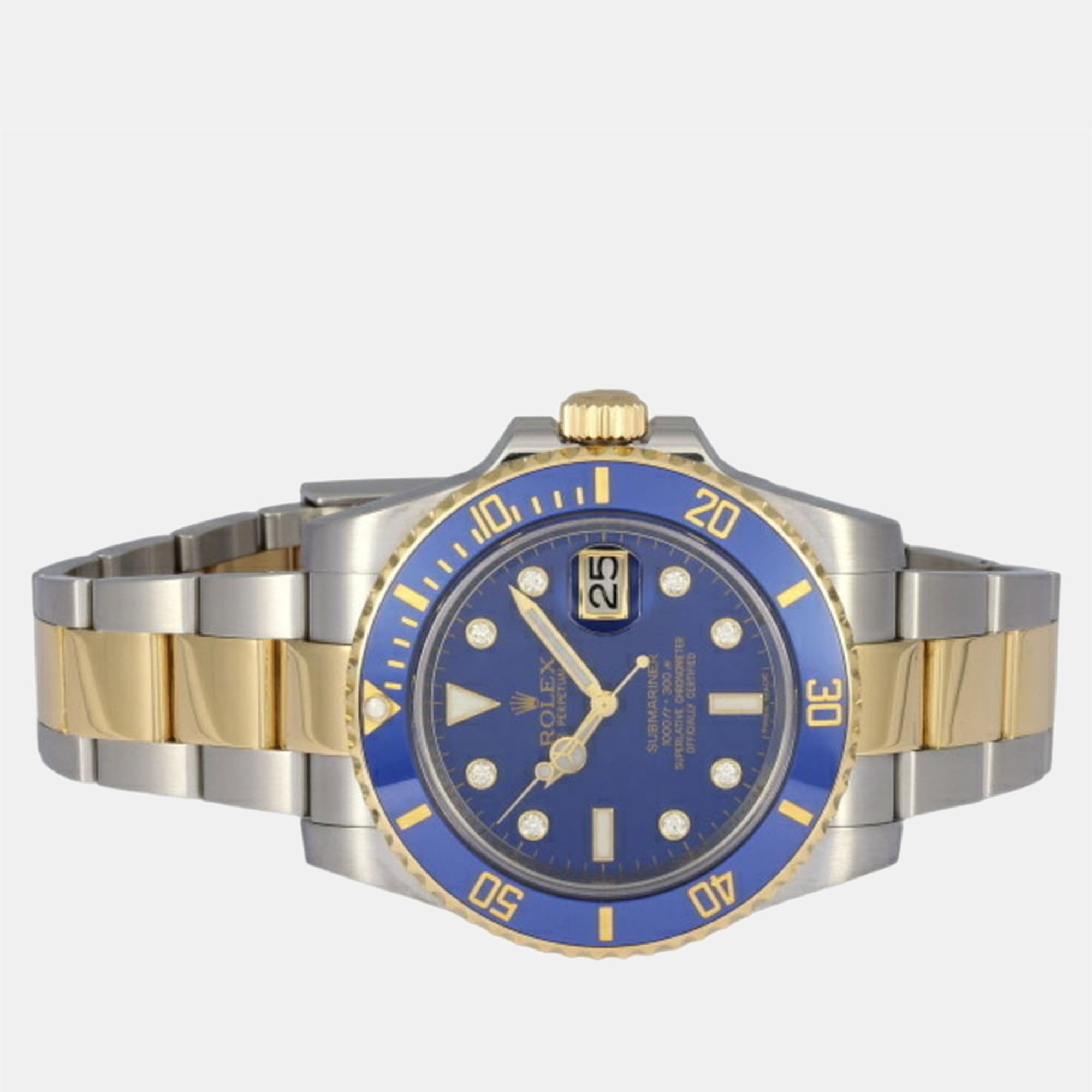 

Rolex Blue 18k Yellow Gold And Stainless Steel Submariner 116613GLB Automatic Men's Wristwatch 40 mm
