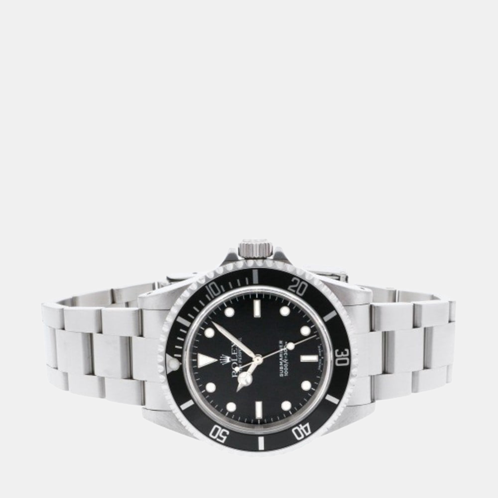 

Rolex Black Stainless Steel Submariner 14060 Automatic Men's Wristwatch 40 mm
