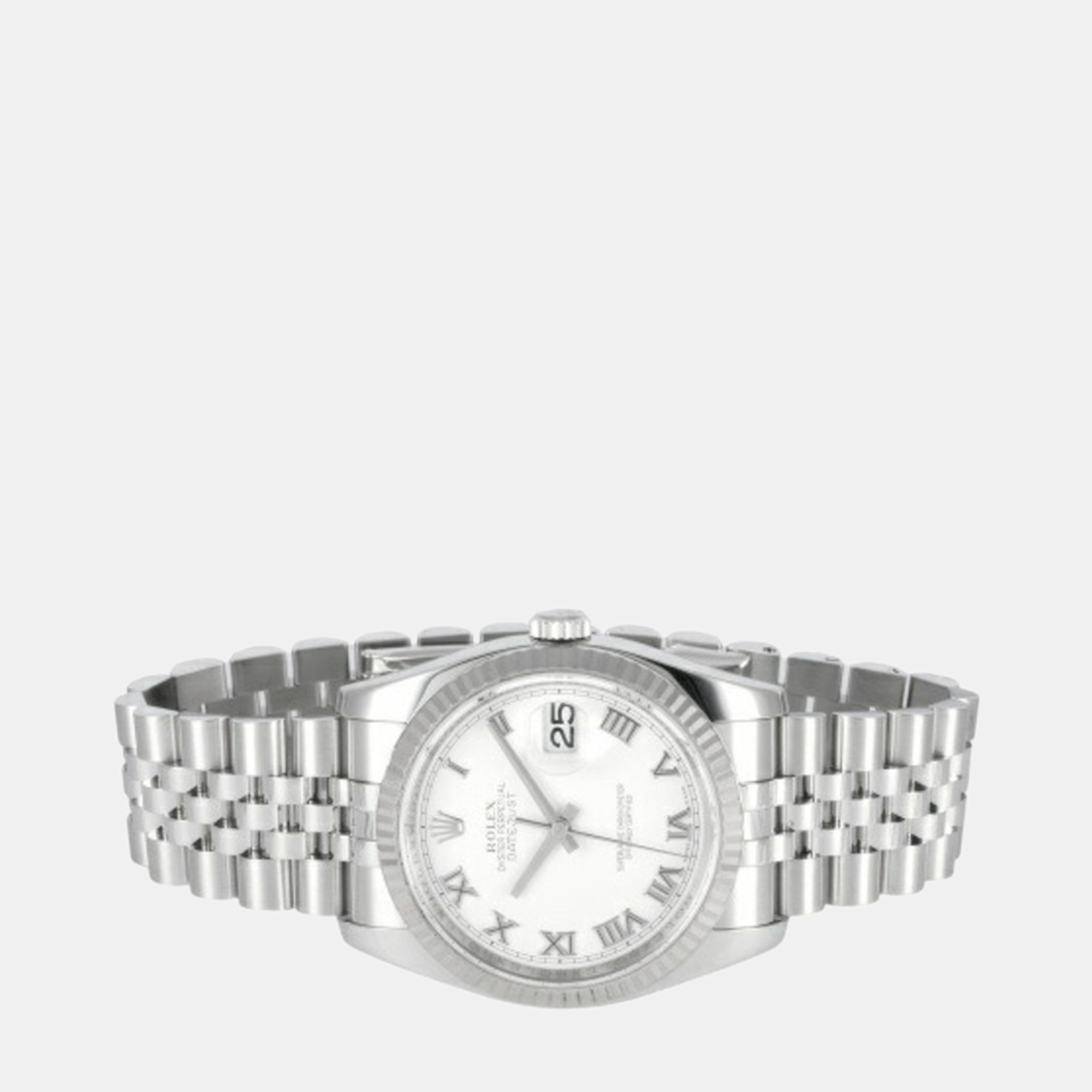 

Rolex Silver Stainless Steel Datejust 116234 Automatic Men's Wristwatch 36 mm