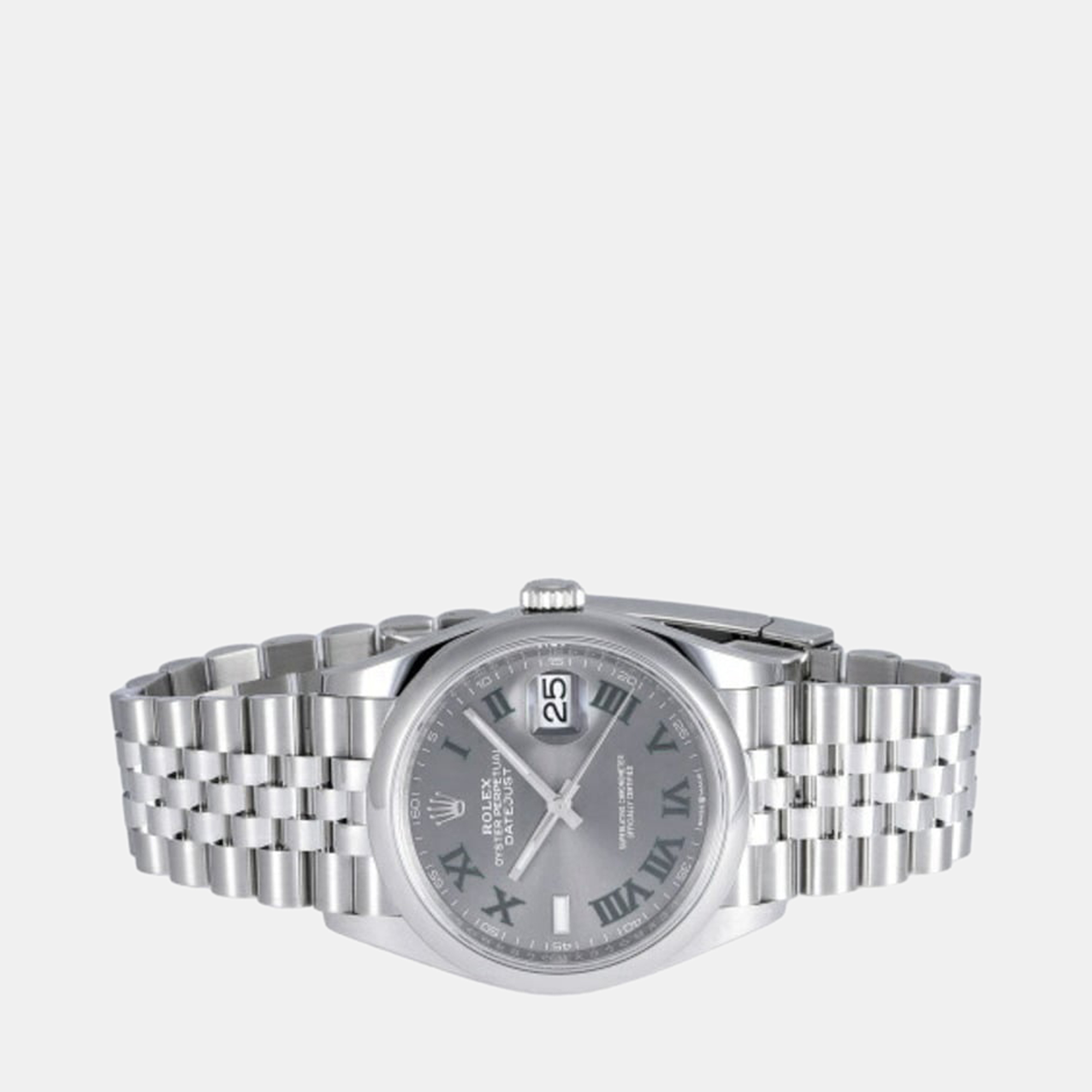 

Rolex Grey Stainless Steel Datejust 126200 Automatic Men's Wristwatch 36 mm