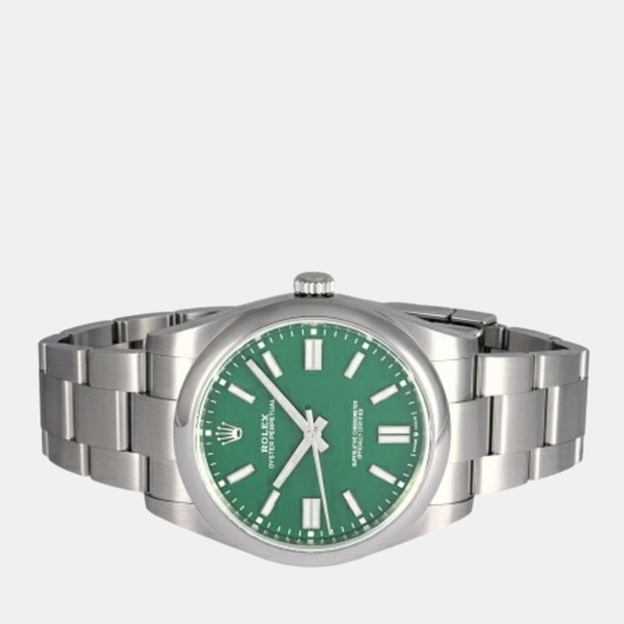 

Rolex Green Stainless Steel Oyster Perpetual 124300 Automatic Men's Wristwatch 40 mm