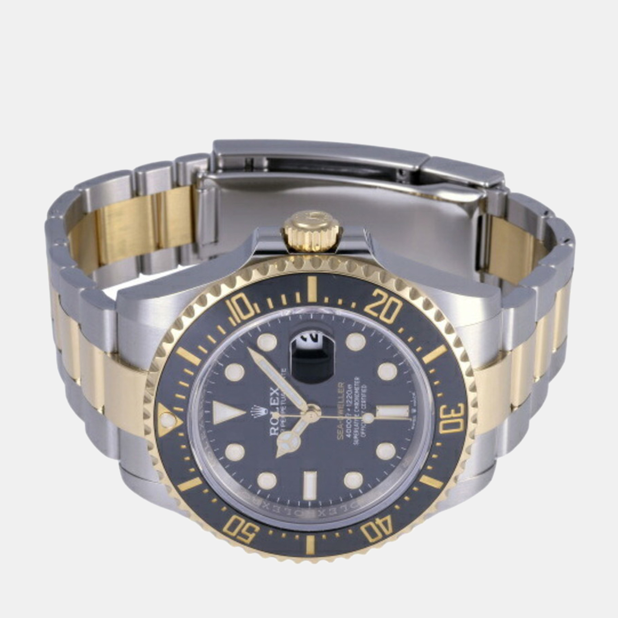 

Rolex Black 18k Yellow Gold And Stainless Steel Sea-Dweller 126603 Automatic Men's Wristwatch 43 mm