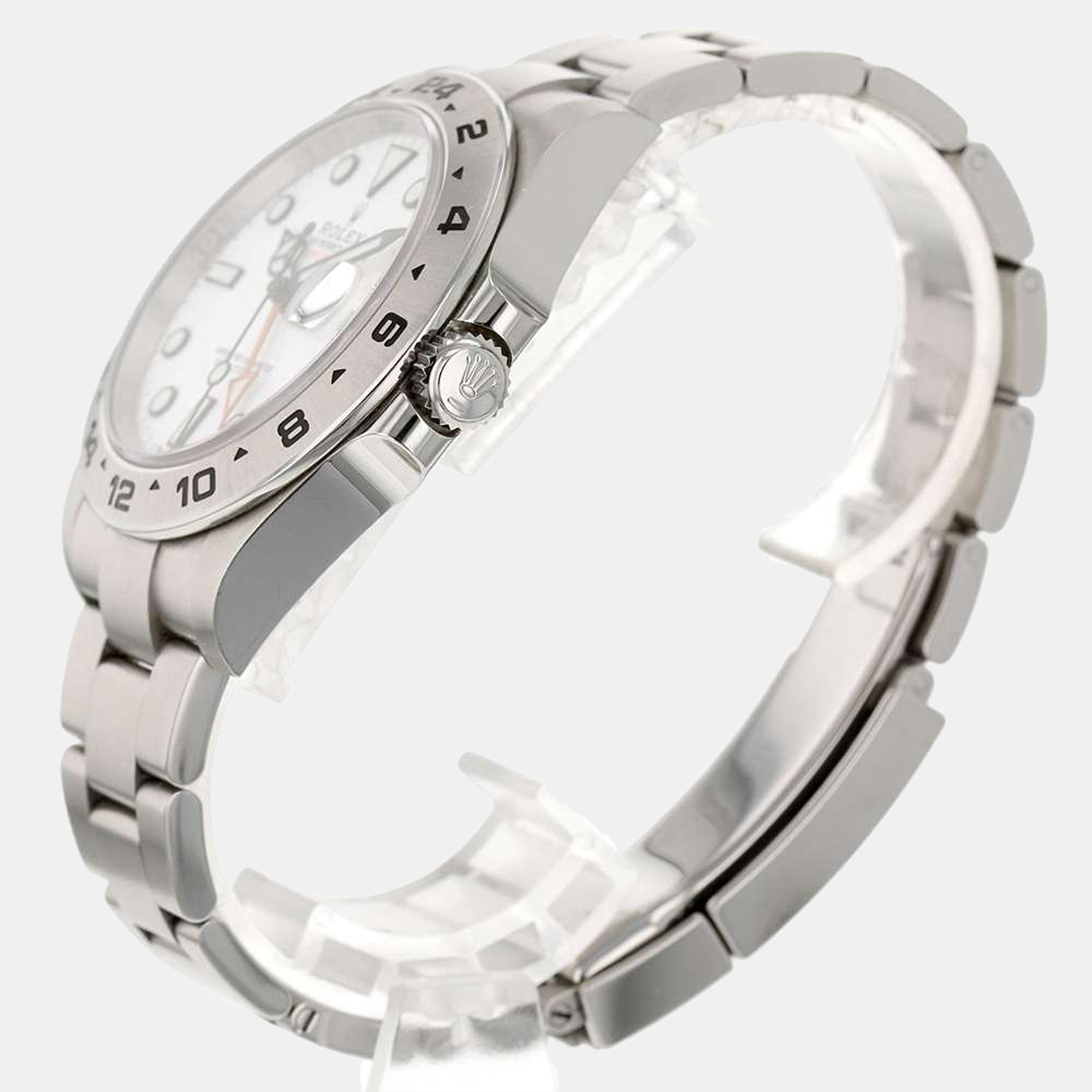 

Rolex White Stainless Steel Explorer II 216570 Automatic Men's Wristwatch 42 mm