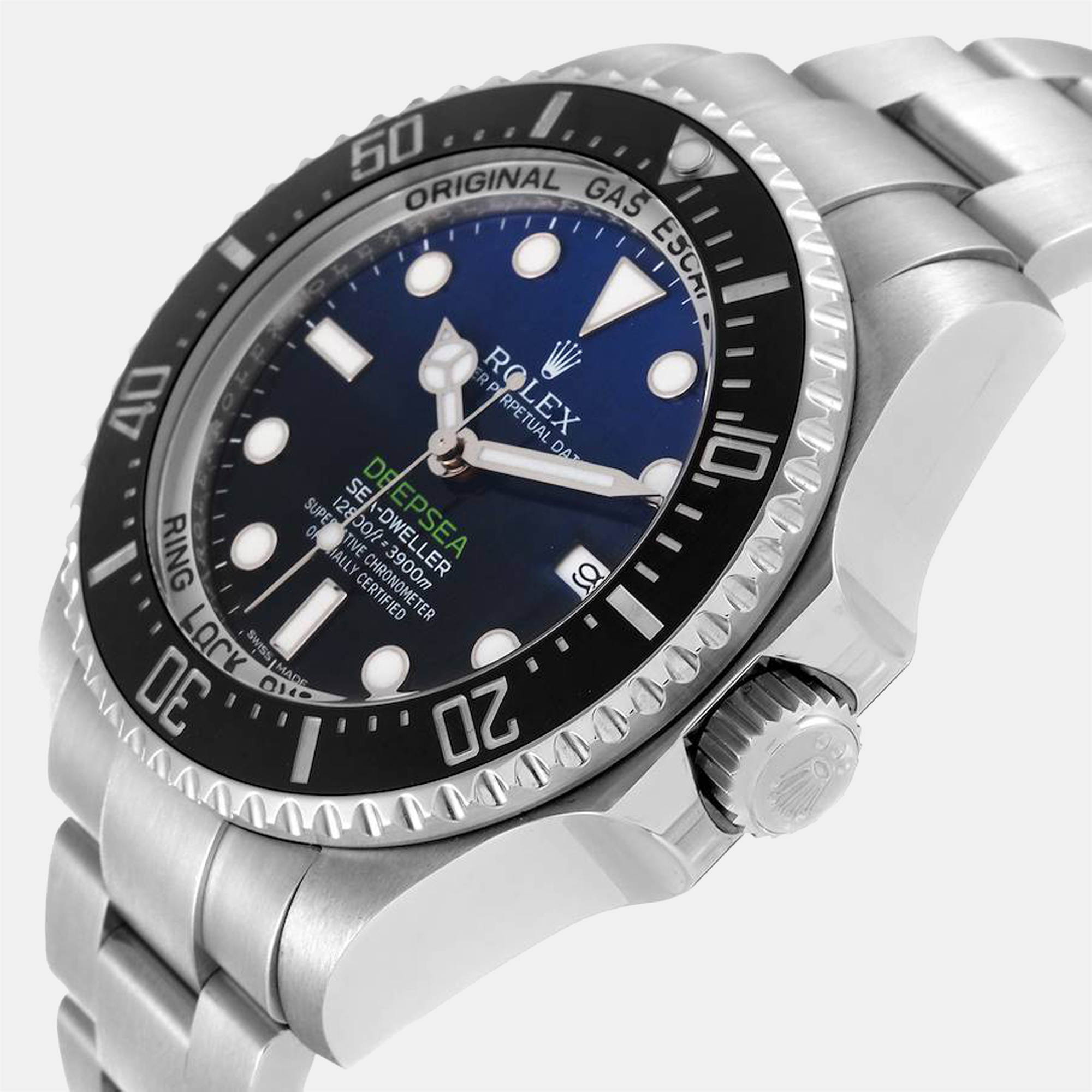 

Rolex Blue Stainless Steel Sea-Dweller Deepsea 116660 Automatic Men's Wristwatch 44 mm