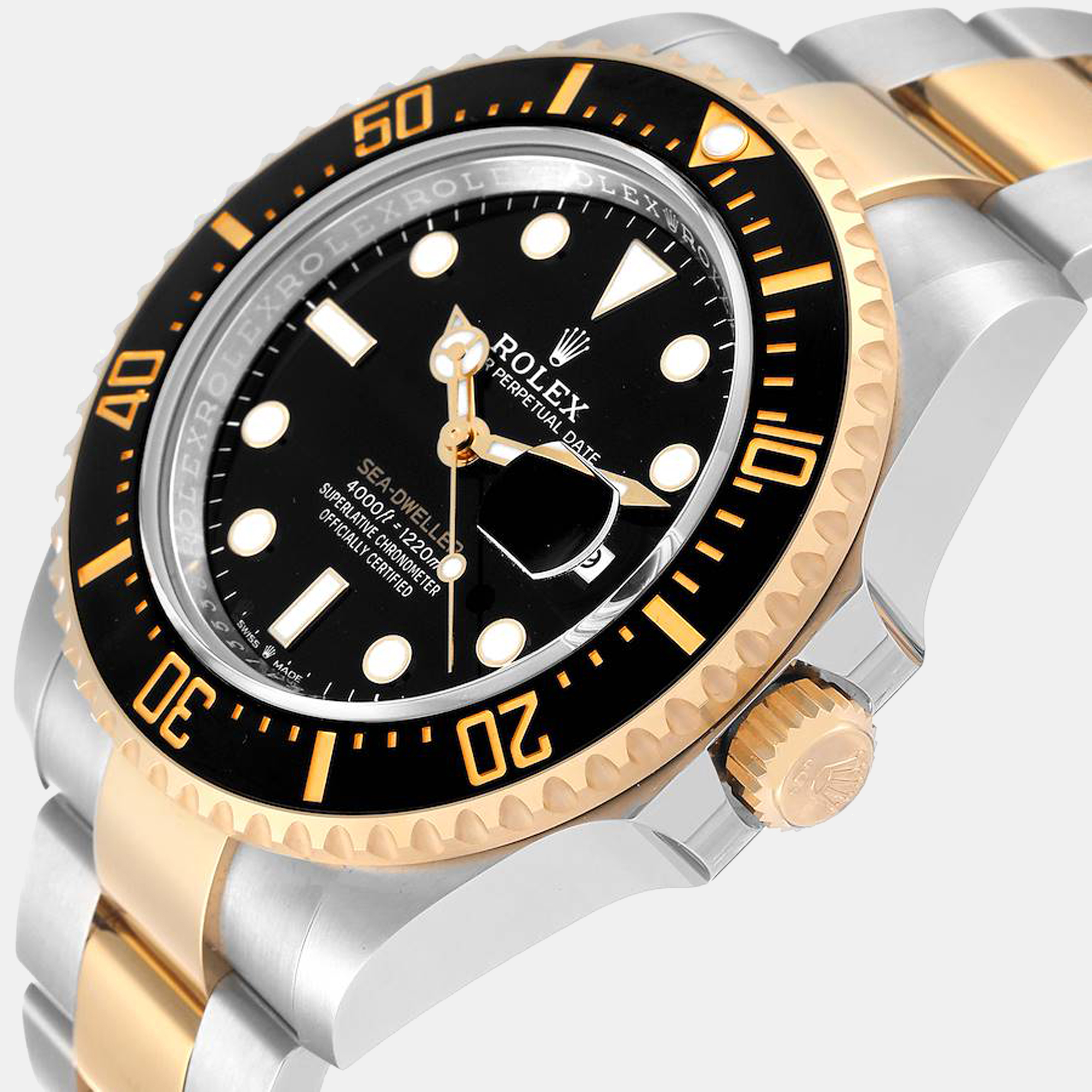 

Rolex Black 18K Yellow Gold And Stainless Steel Sea-Dweller 126603 Automatic Men's Wristwatch 43 mm