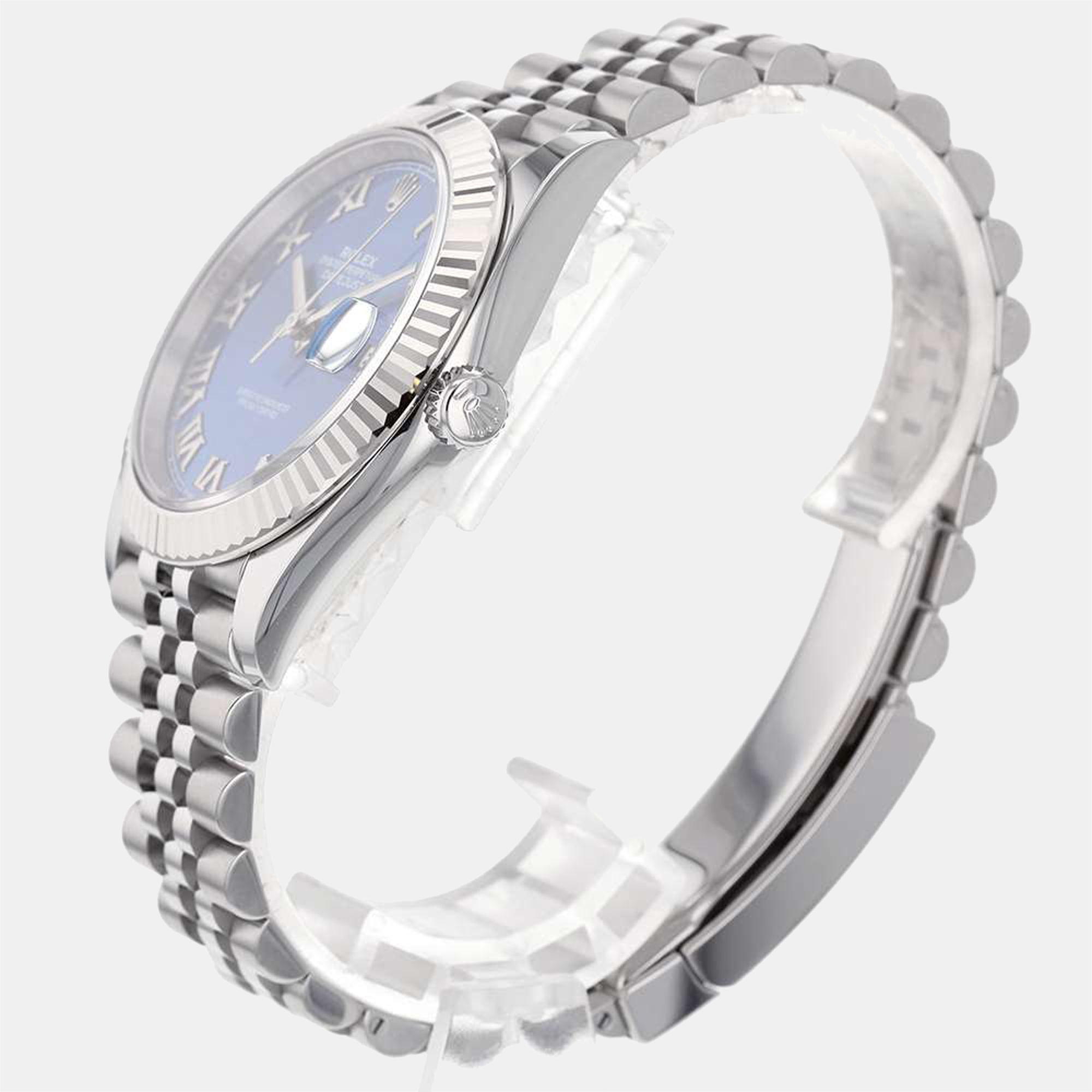 

Rolex Blue 18K White Gold And Stainless Steel Datejust 126334 Automatic Men's Wristwatch 41 mm